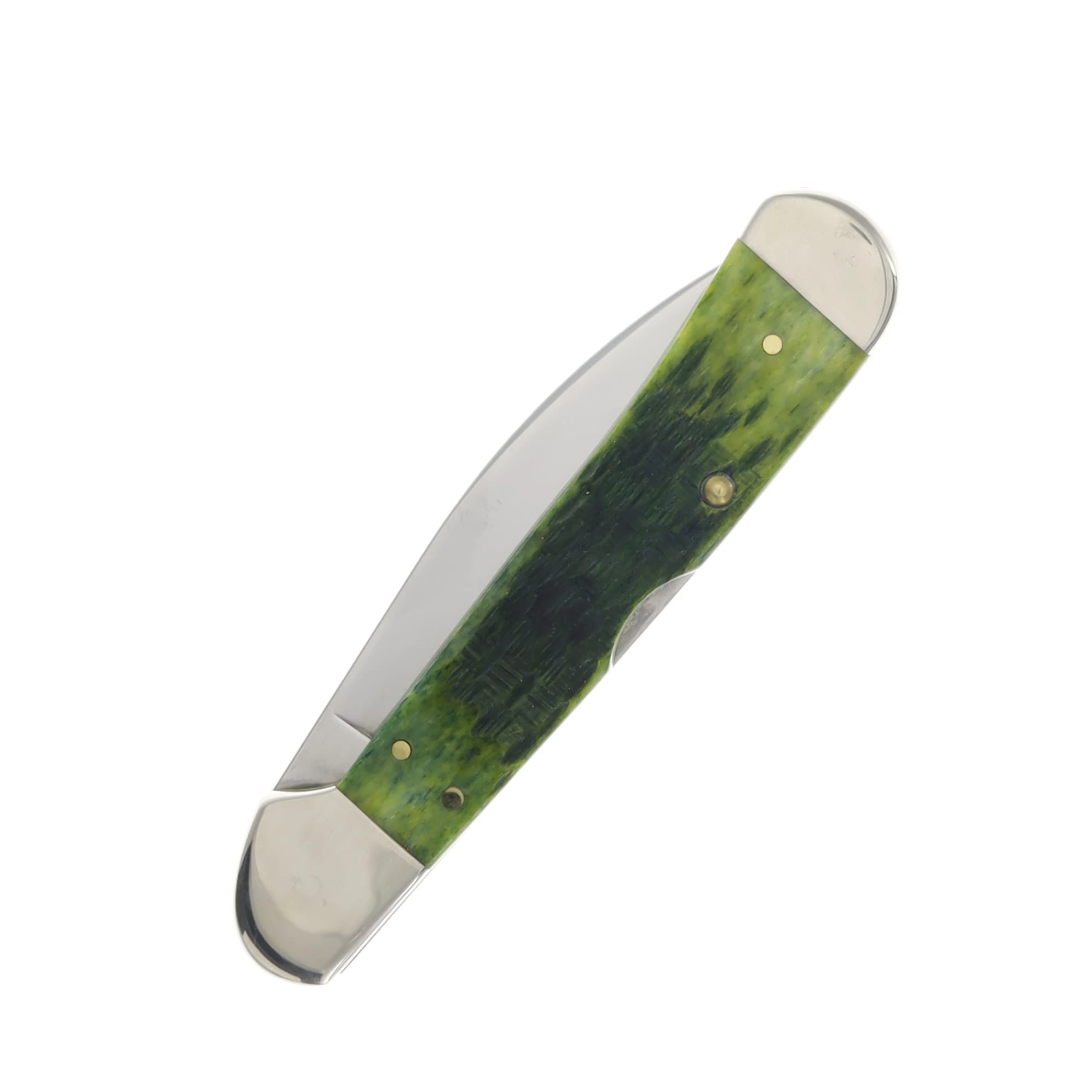 Case XX CopperLock Folding Knife Green Apple Peach Seed Jigged Bone CA27864 View 3