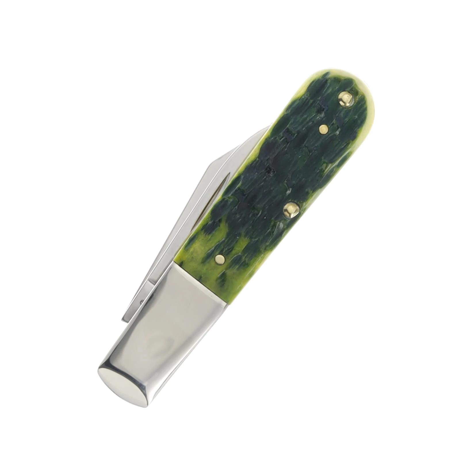 Case XX Barlow Folding Knife Green Apple Peach Seed Jigged Bone CA27865 View 2