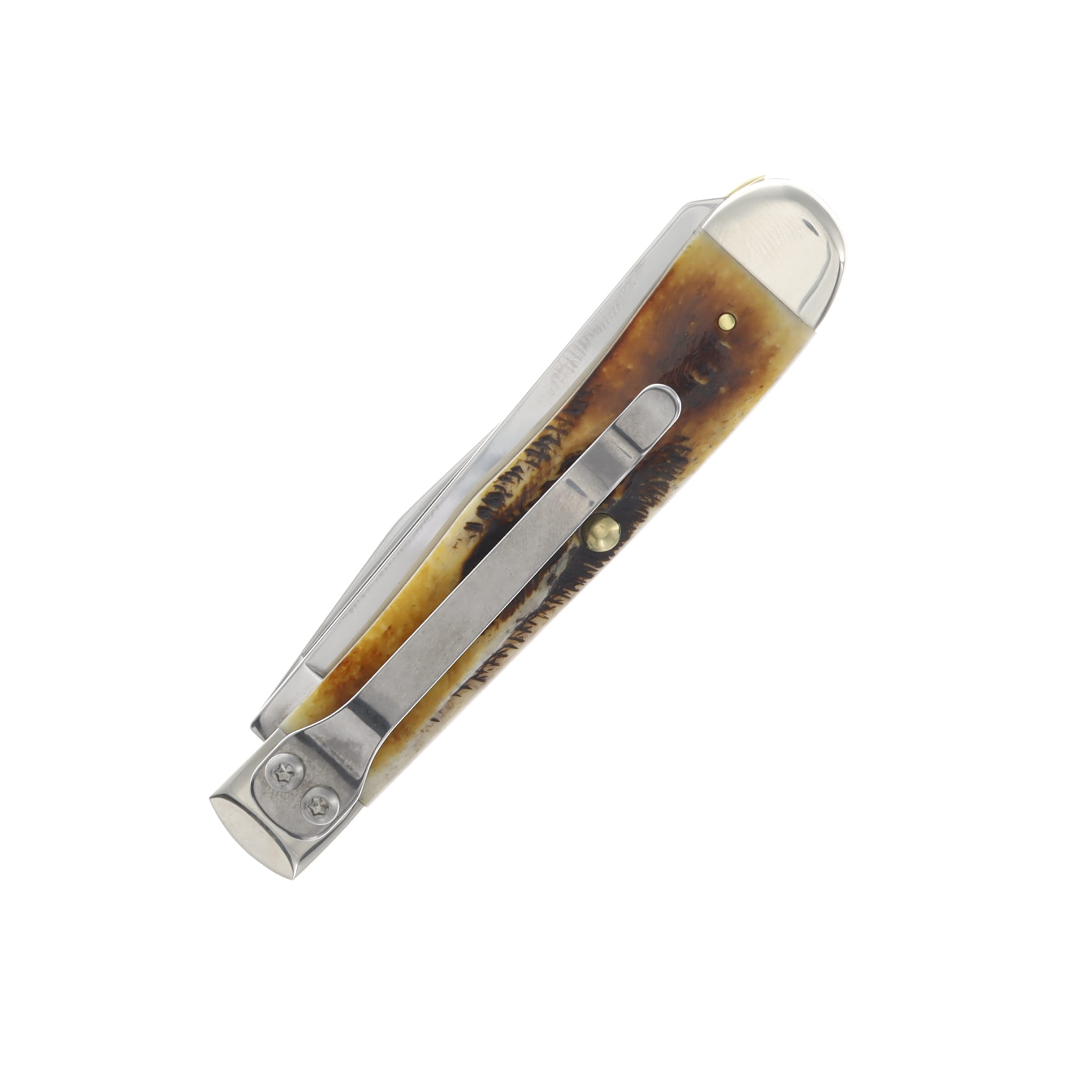 Case XX Trapper Folding Knife 6.5 Bonestag Jigged with Clip