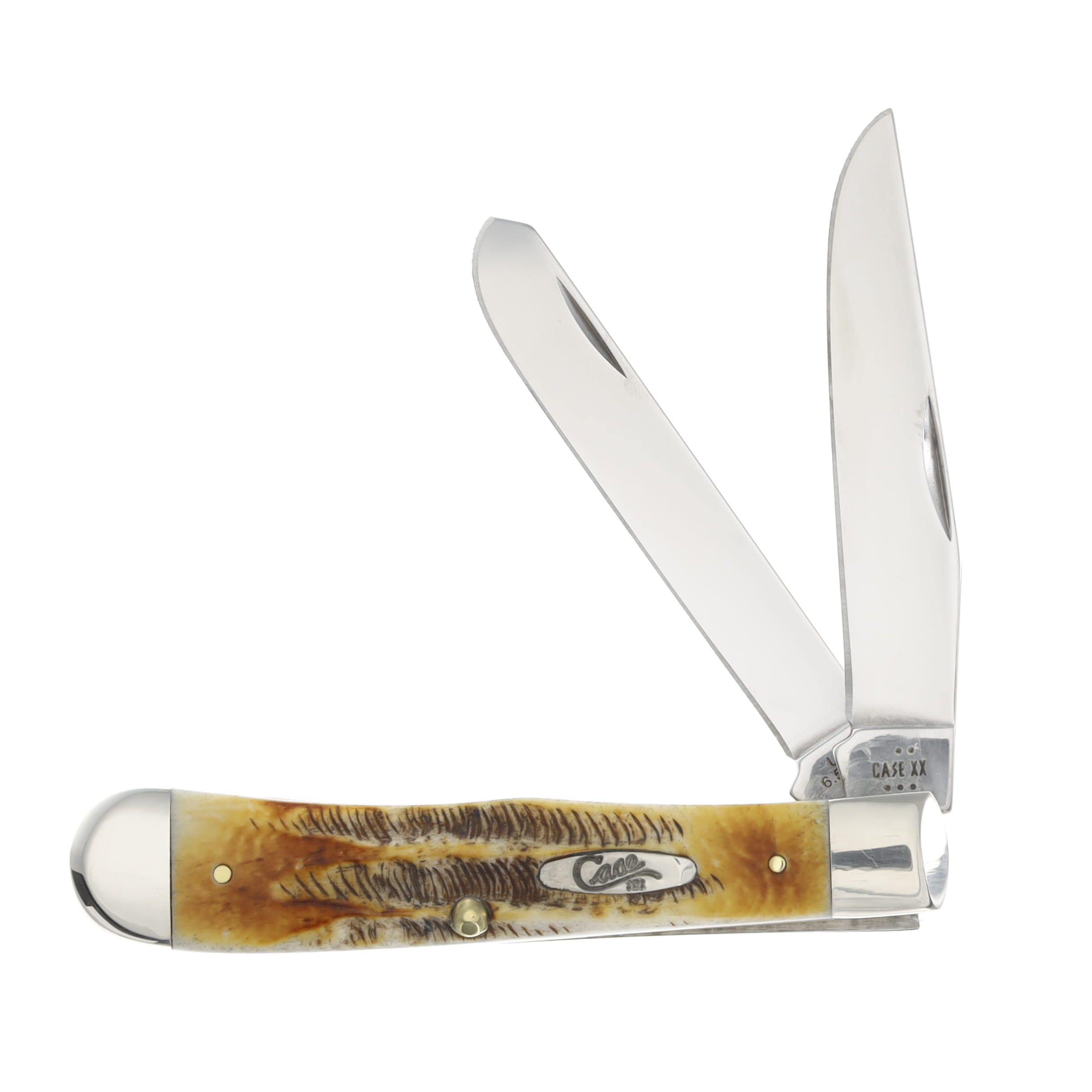 Case XX Trapper Folding Knife 6.5 Bonestag Jigged with Clip