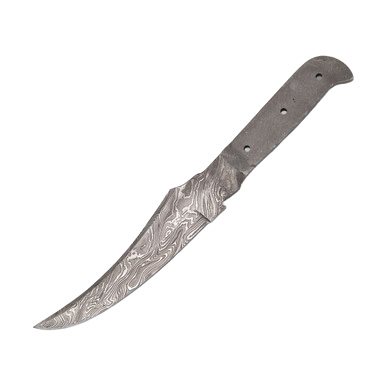 Damascus Full Tang 5.50in Skinner Blade Blank BL011D View 1