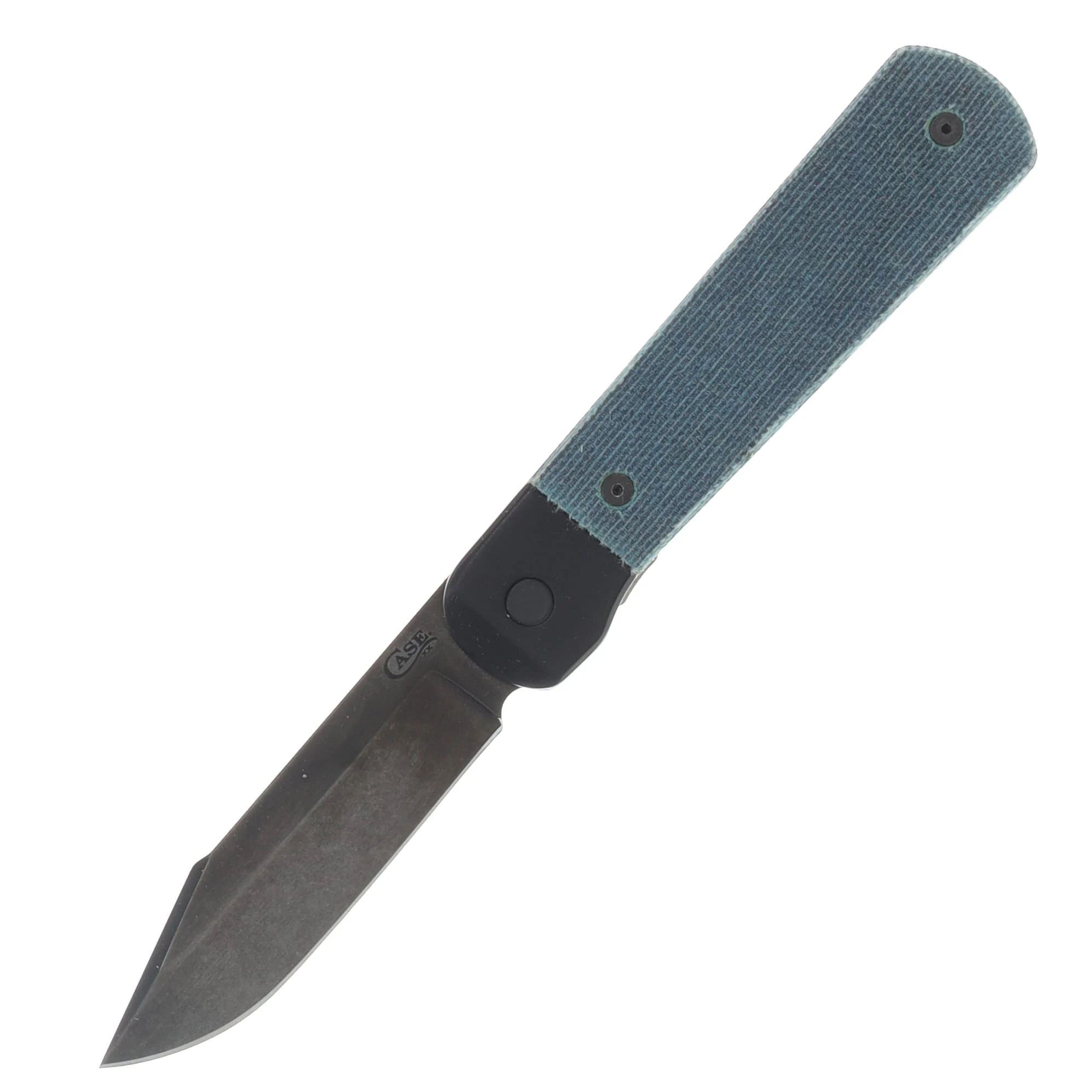 Case XX Longhouse Folding Knife DLC Spear Point/Blue Denim Canvas Laminate CA10845 View 1