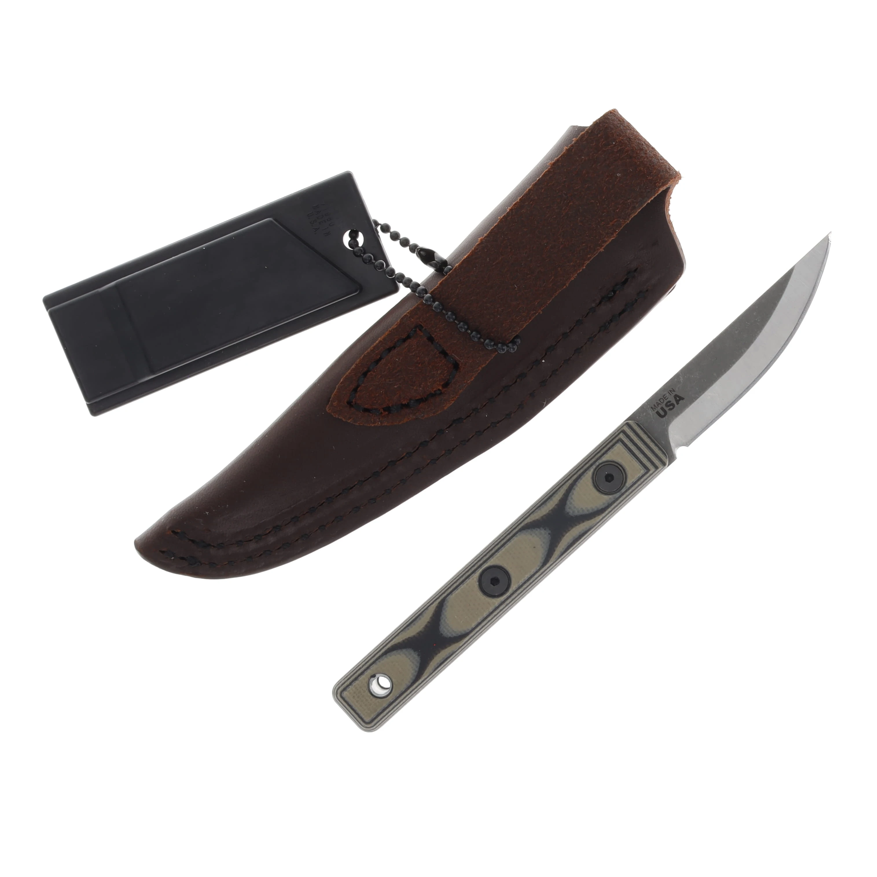 TOPS Wood Nymph Fixed Blade Knife 2.25 Inch Plain Tumbled Drop Point TPWDNP-01 View 2