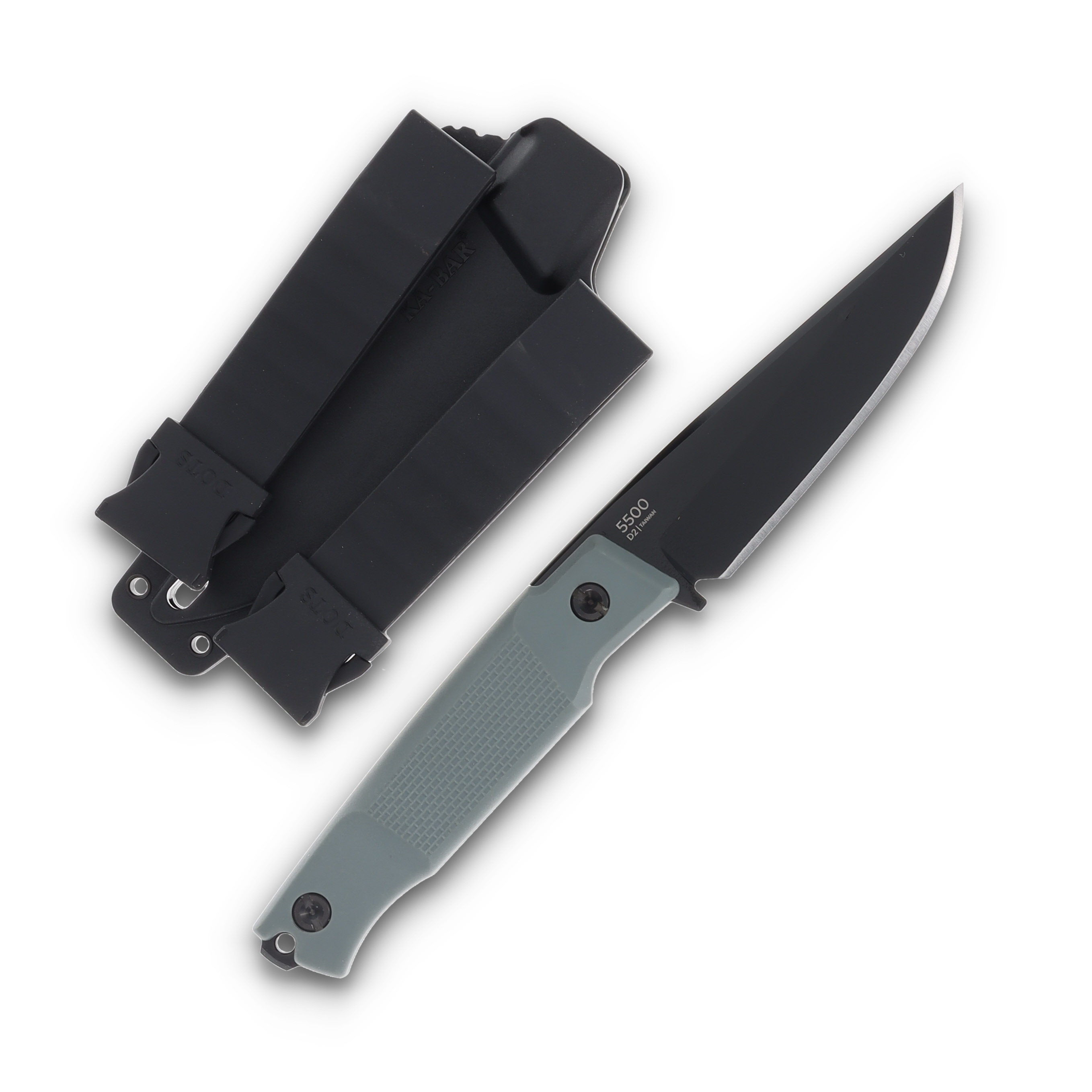 KA-BAR Apex Fixed Blade Knife Green 3.9 Inch Plain Black Clip Point KA5500 View 2