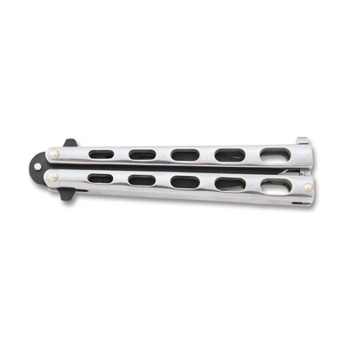 Bear & Son Balisong 4" Black Stainless Spear Point View 2