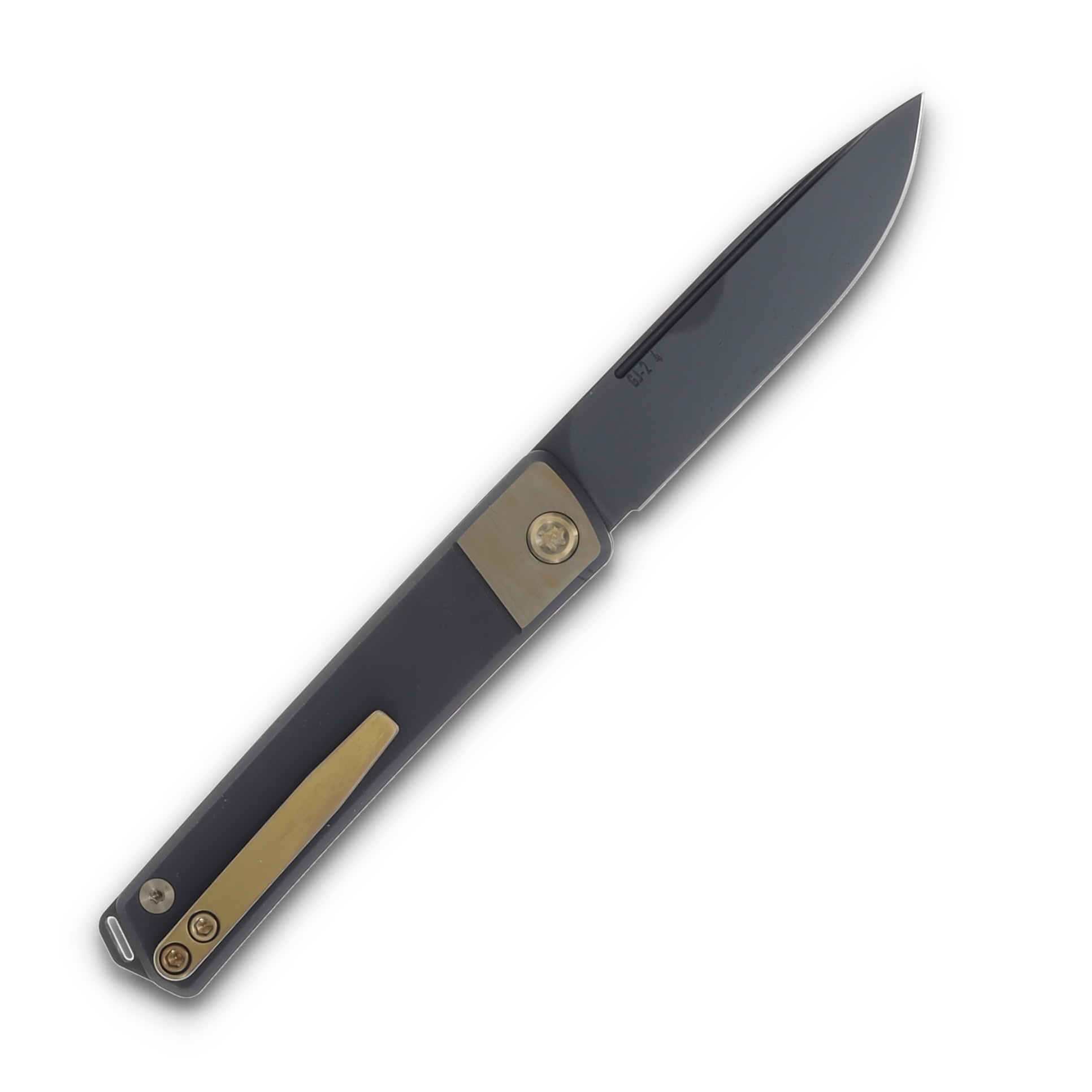 Medford Gentleman Jack-2 S45VN DLC Drop Point Blade Blckw/Bronze Bolsters Handle Bronze Hardware & Brushed Bronze Clip MK2114PD-31A6-T1C1-Q4 View 2