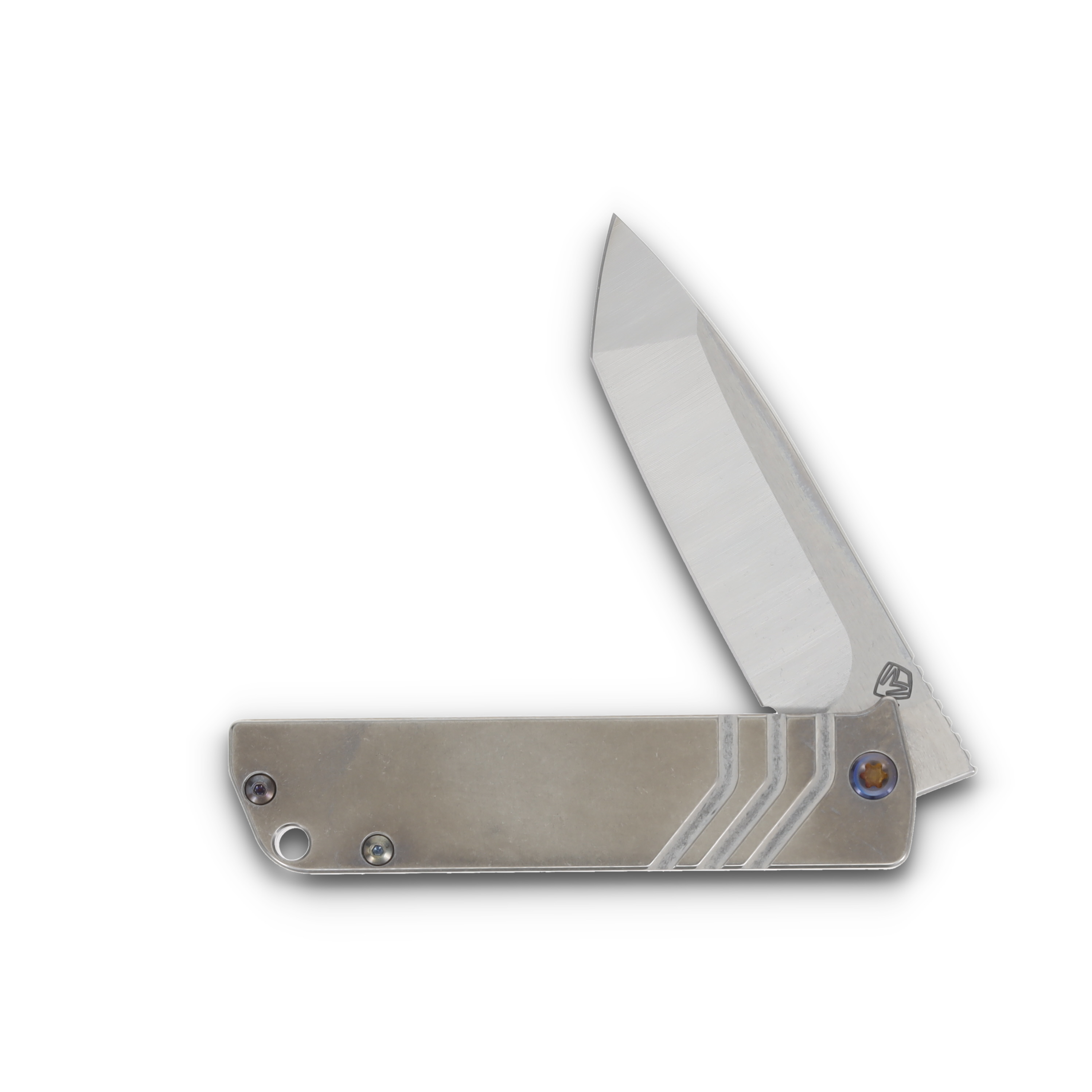 Medford The Antik S45VN Tumbled Tanto Blade Tumbled Handle Flamed Hardware/Clip MK2144TT-01TM-TFCF-BN View 3