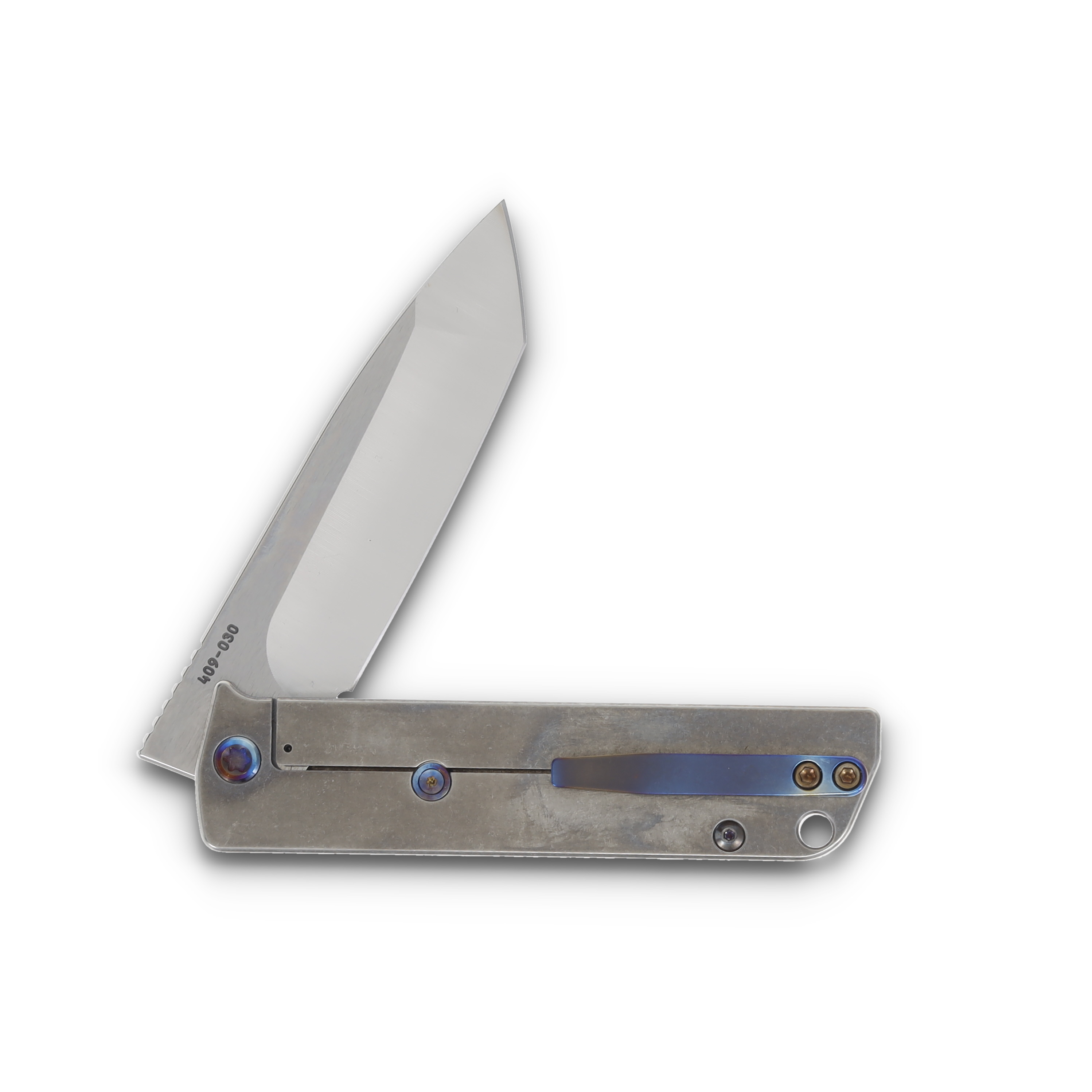 Medford The Antik S45VN Tumbled Tanto Blade Tumbled Handle Flamed Hardware/Clip MK2144TT-01TM-TFCF-BN View 4