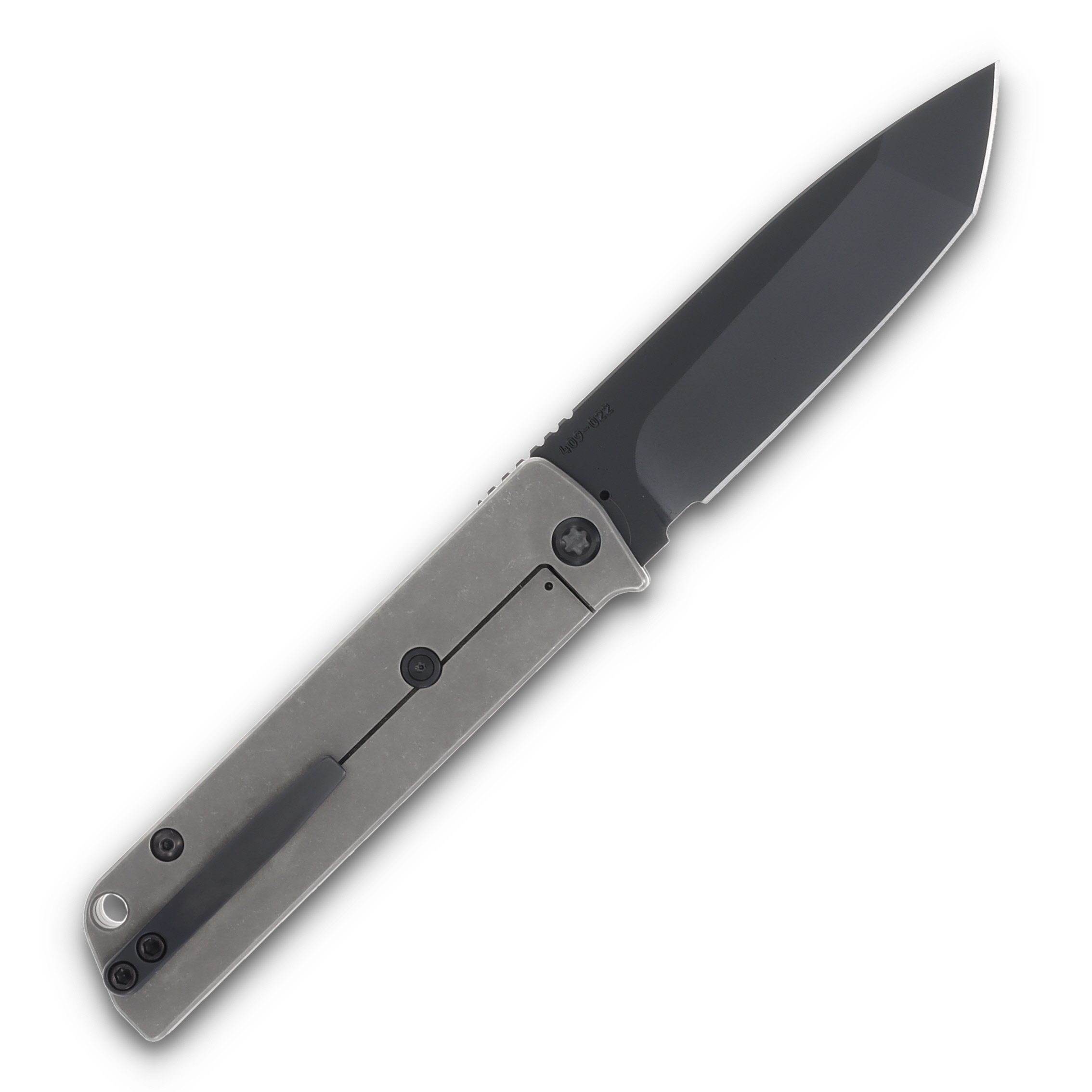 Medford The Antik Old School Tumbled 3.75in Plain Black DLC Tanto Blade MK2144PT-01TM-TPCP-BP View 2