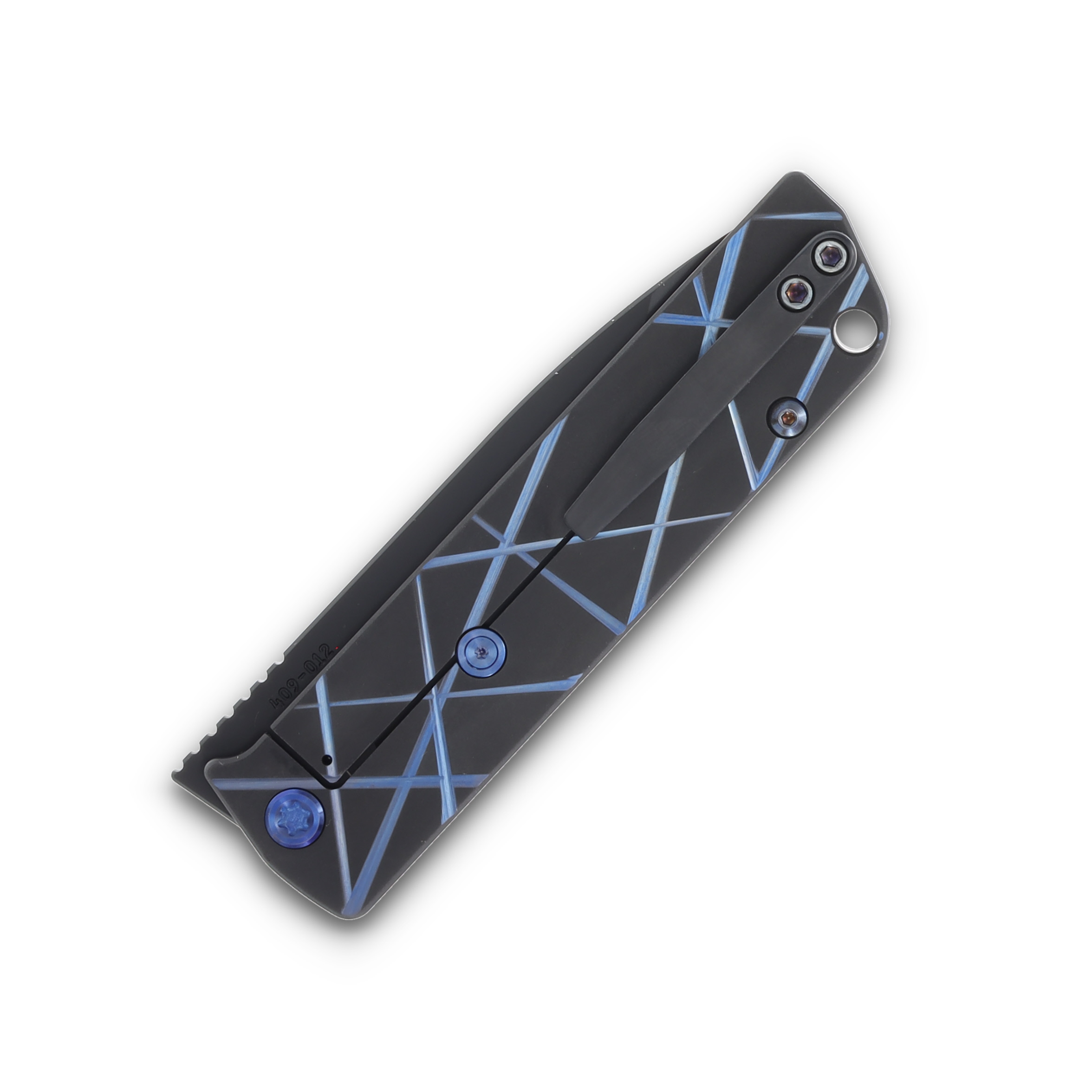 Medford The Antik S45VN DLC Tanto Blade Black w/Blue Laser Tag Handle Blue Hardware/DLC Clip MK2144PT-31A6-T2CP-B2 View 7