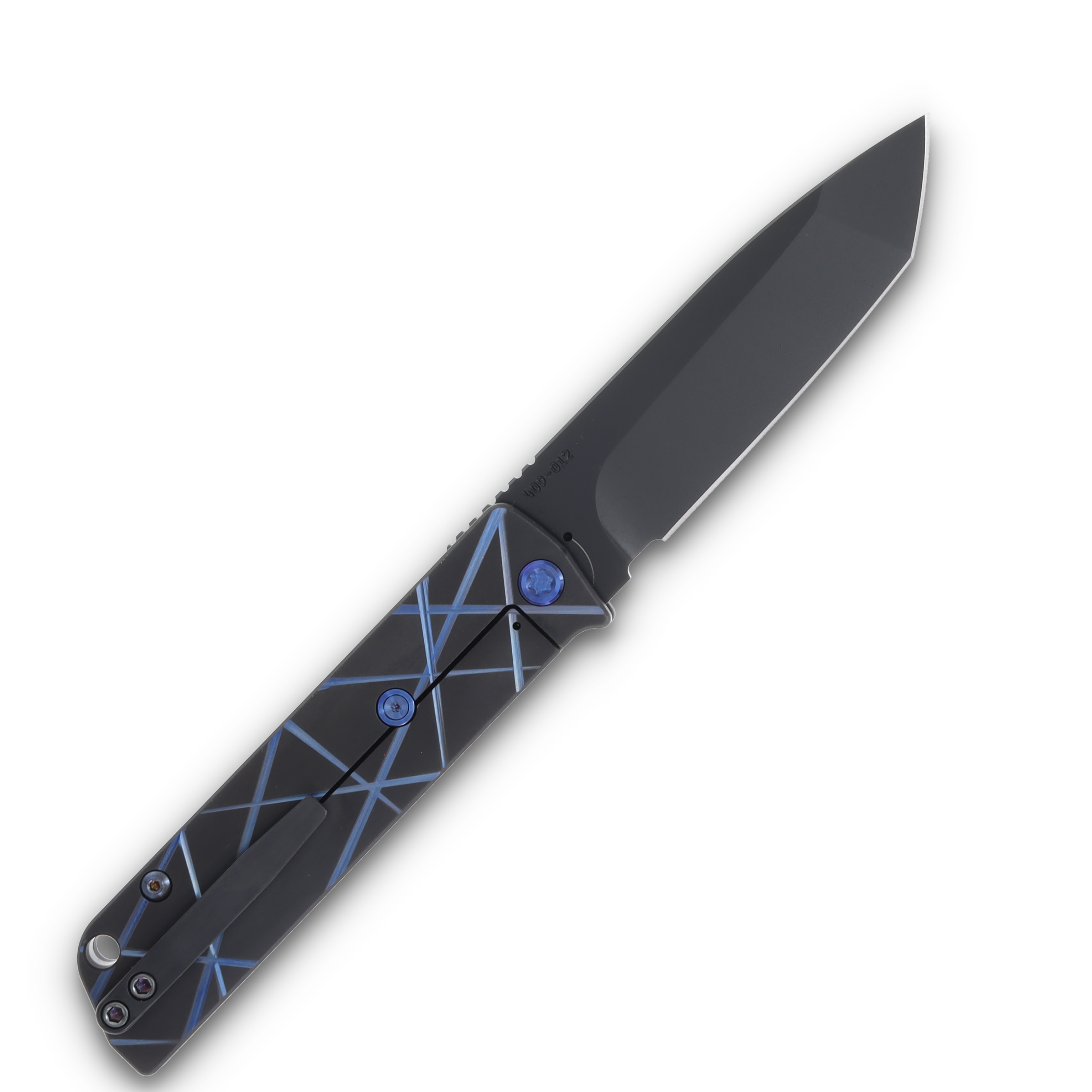 Medford The Antik S45VN DLC Tanto Blade Black w/Blue Laser Tag Handle Blue Hardware/DLC Clip MK2144PT-31A6-T2CP-B2 View 2