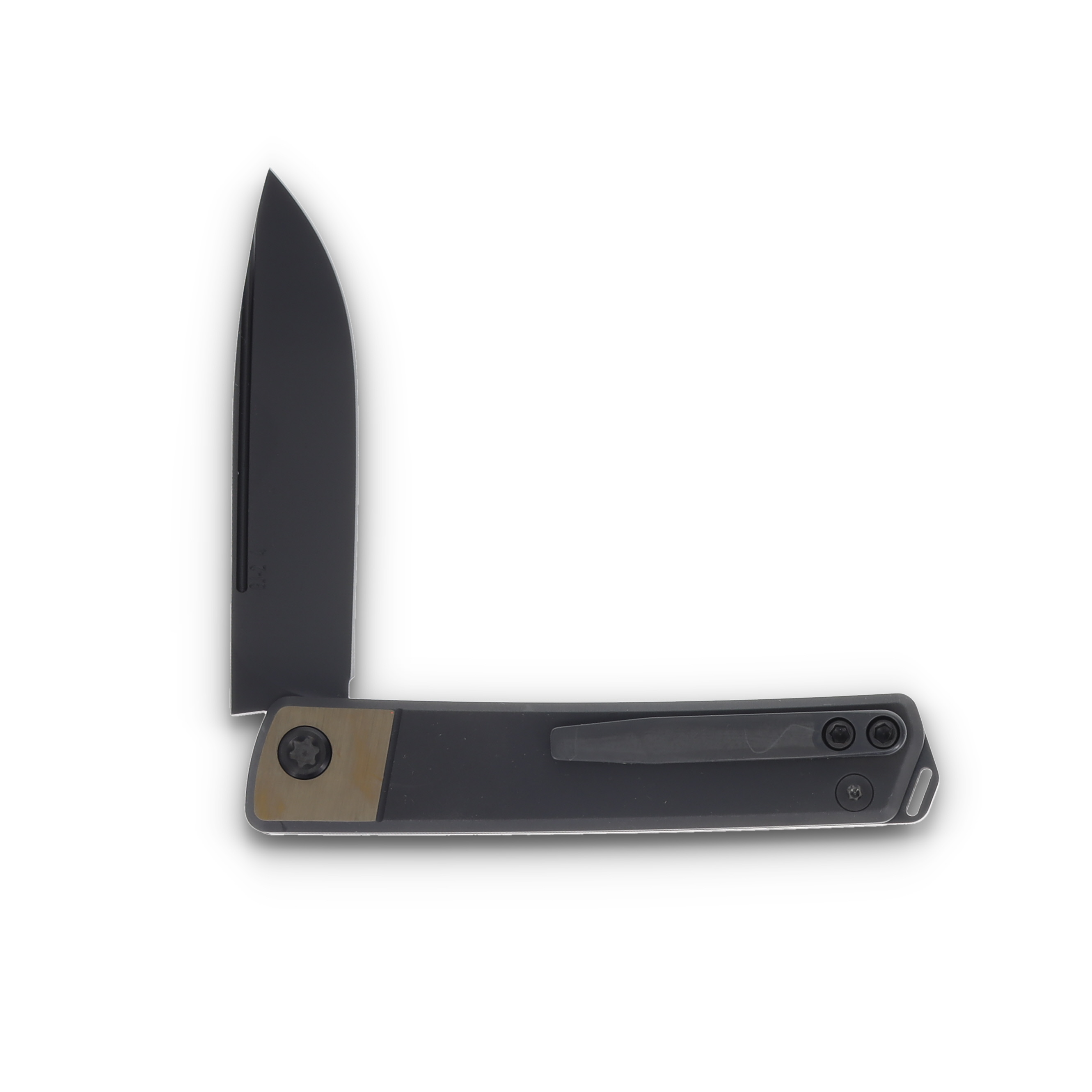 Medford Gentleman Jack-2 S45VN DLC Drop Point Blade Black w/ Bronze Bolsters Black Hardware DLC Clip MK2114PD-31A6-TPCP-Q4 View 2