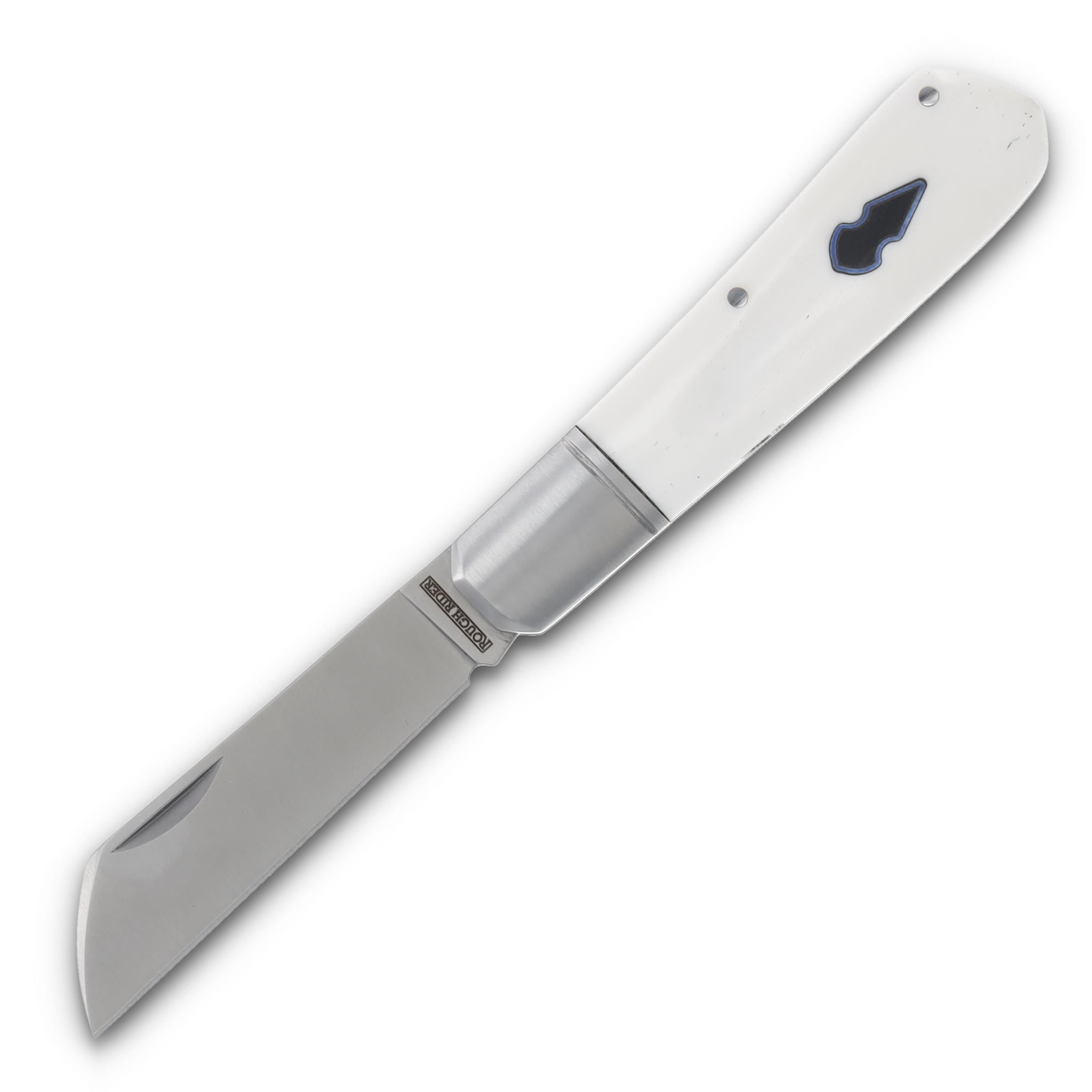Rough Rider White Smooth Bone Sheepsfoot Barlow with Arrowhead Shield RR2708 View 1