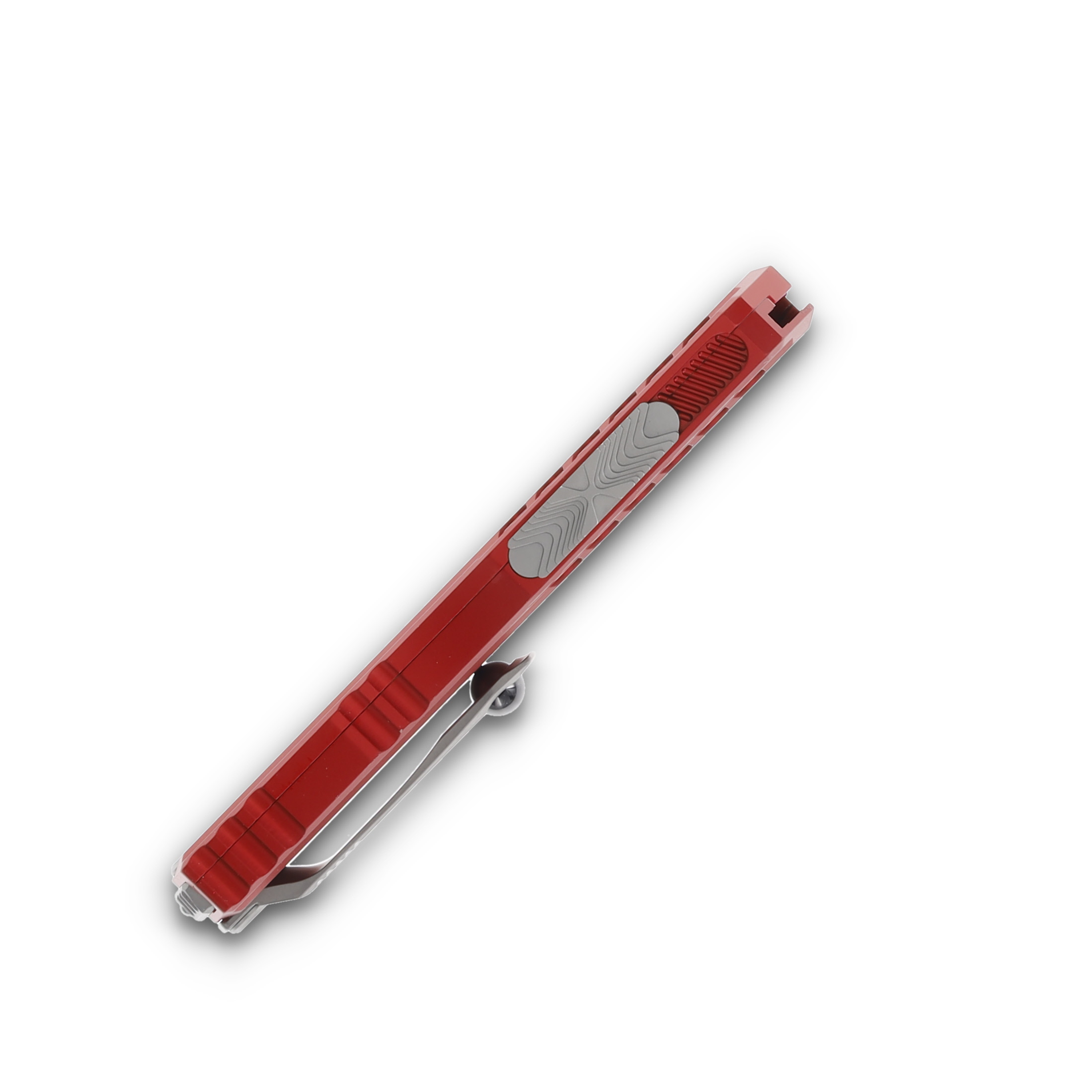 Microtech Cypher II D/E OTF Auto Knife Red Al 3.5in SW Part Serrated Dagger AUMT124211RD View 5