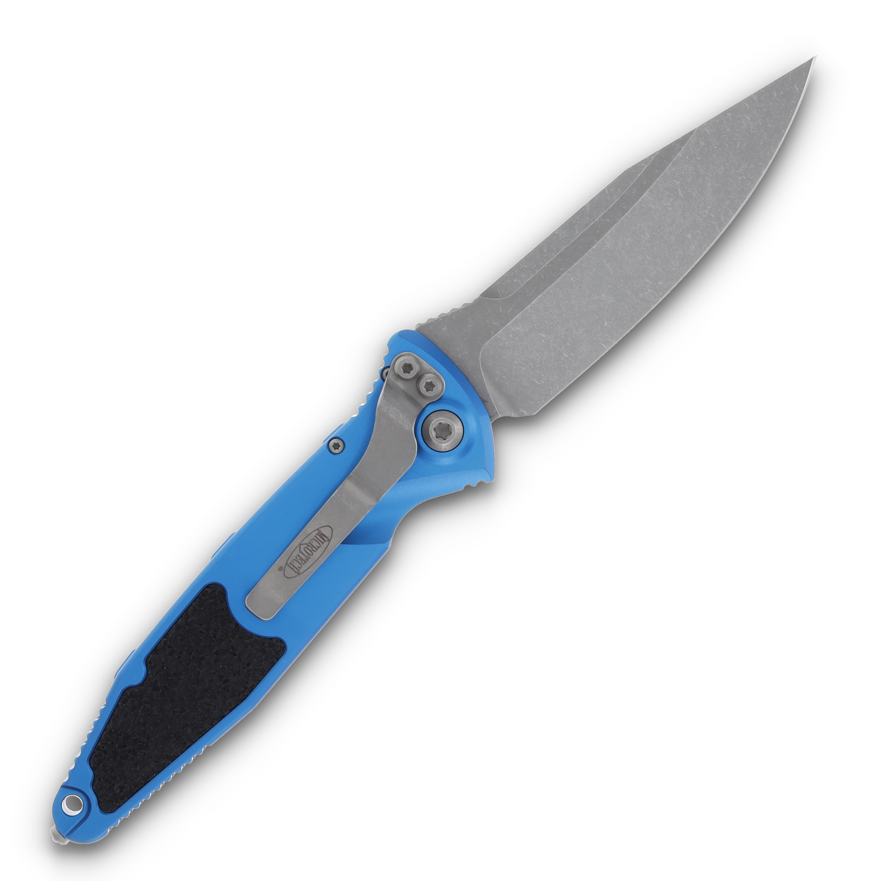 Microtech Socom Elite S/E Auto Apocalyptic Standard Blue AUMT160A10APBL View 2