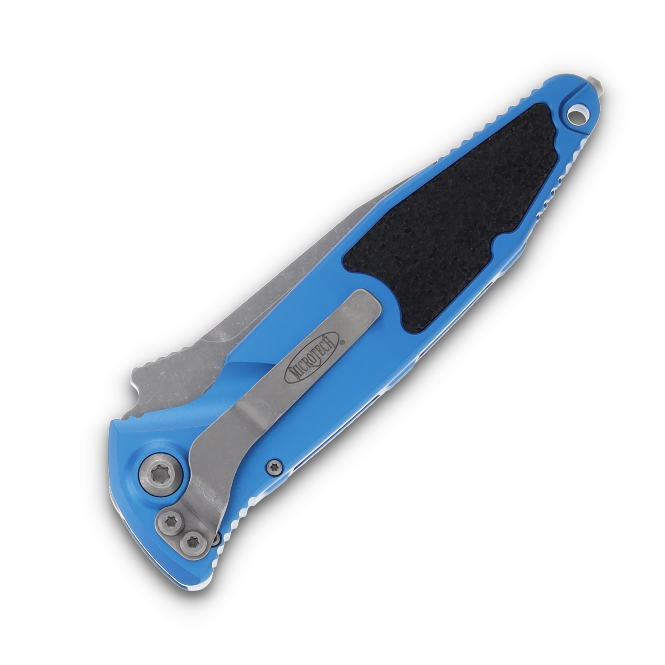 Microtech Socom Elite S/E Auto Apocalyptic Standard Blue AUMT160A10APBL View 4