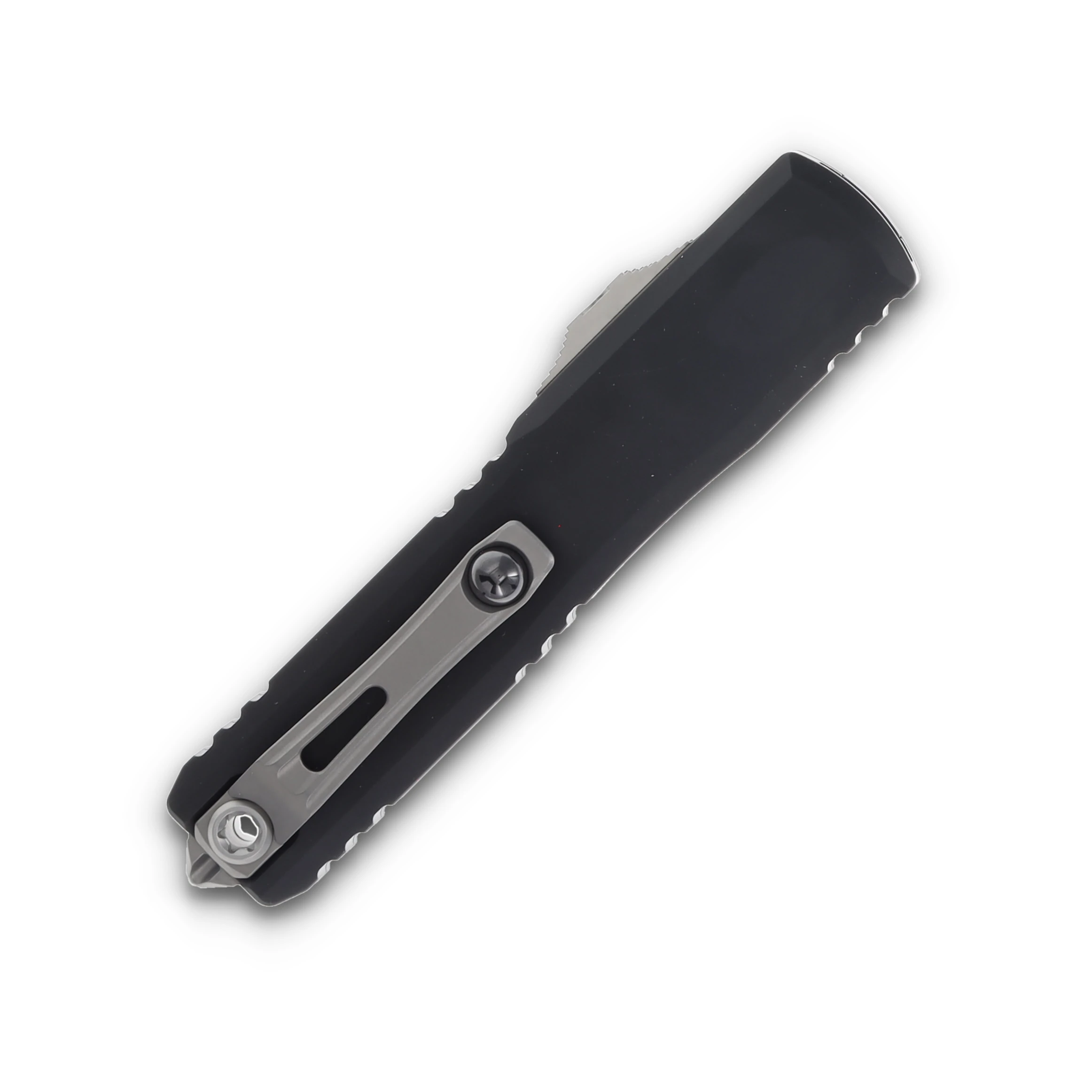 Microtech Ultratech GEN III ZBP OTF Auto Black 3.55in Stonewash Drop Point Blade AUMT112110 View 4