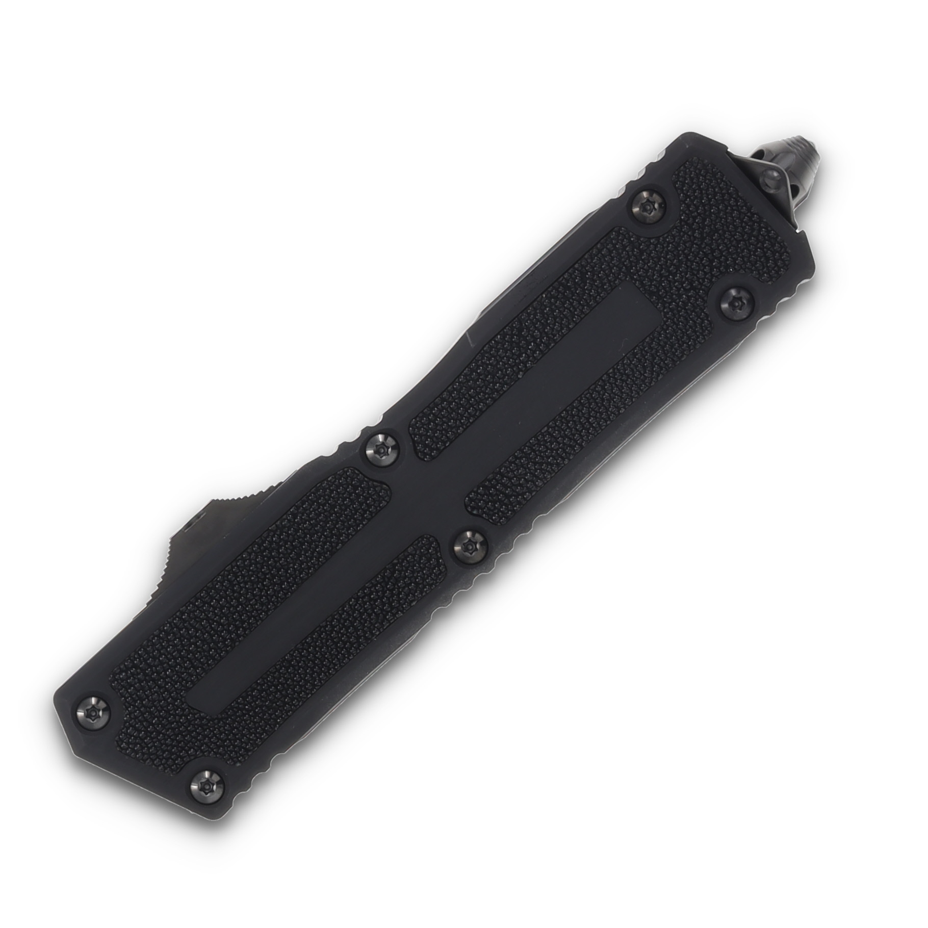 Microtech Scarab II Gen III - Tanto Edge Marfione Select Baker Forge Coppermai Damascus Hefted Alloy w/ Stingray Inlay DLC Hard Cut Stainless AUMT127916MS2 View 3