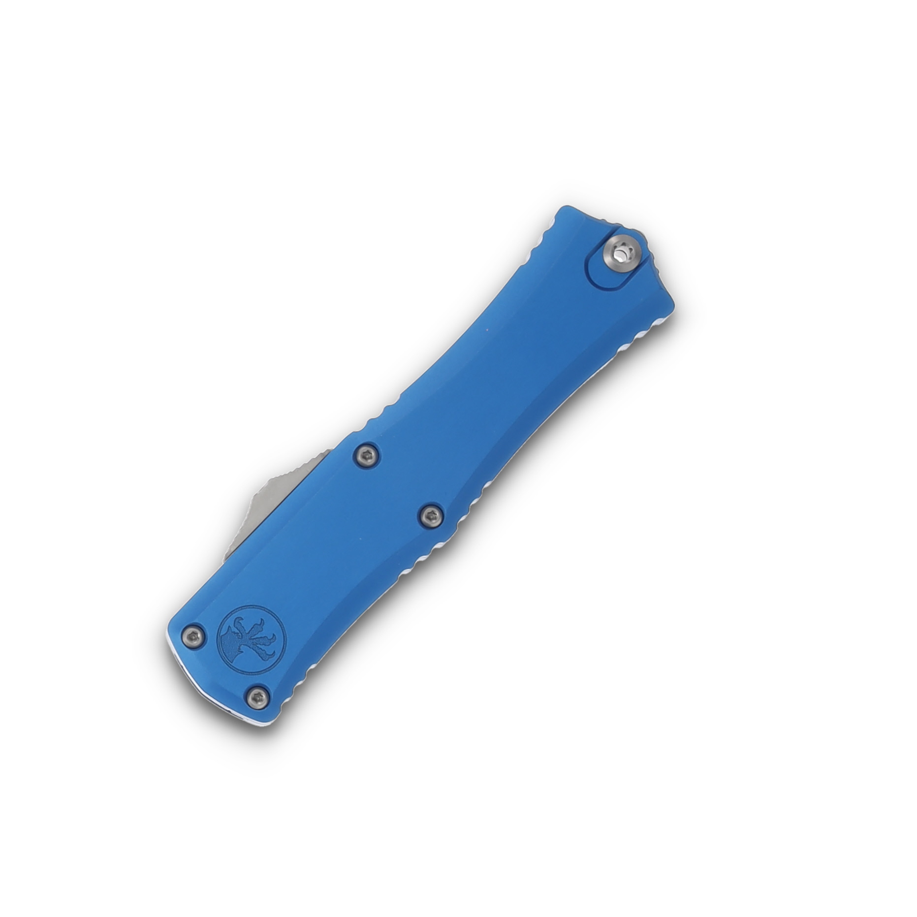 Microtech Knives Hera II Mini D/E OTF Auto Blue 3in Stonewash Dagger AUMT1702M10BL View 4