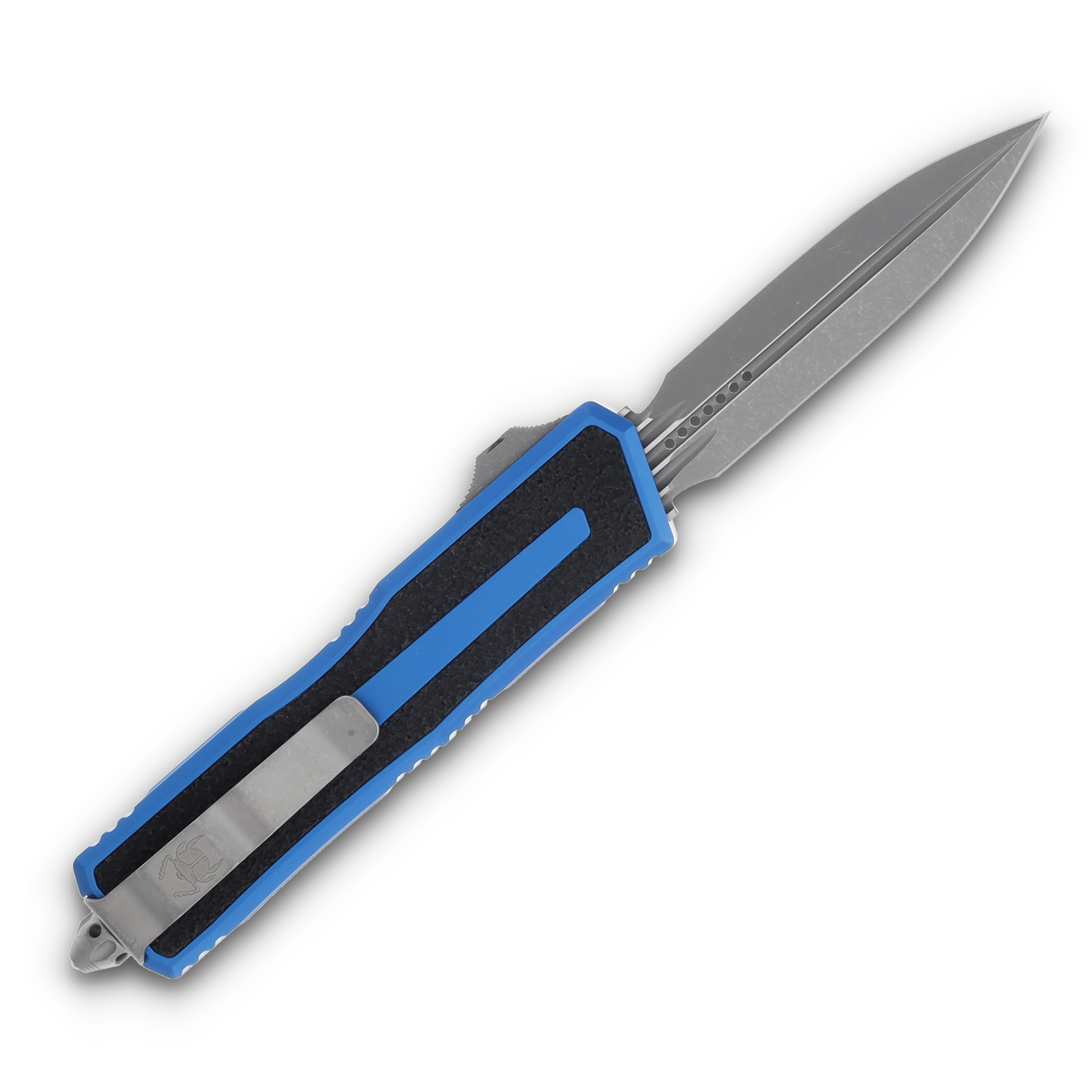 Microtech Scarab II Gen III D/E Auto OTF Knife Blue 3.88in Apocalyptic Dagger AUMT128010APBL View 2