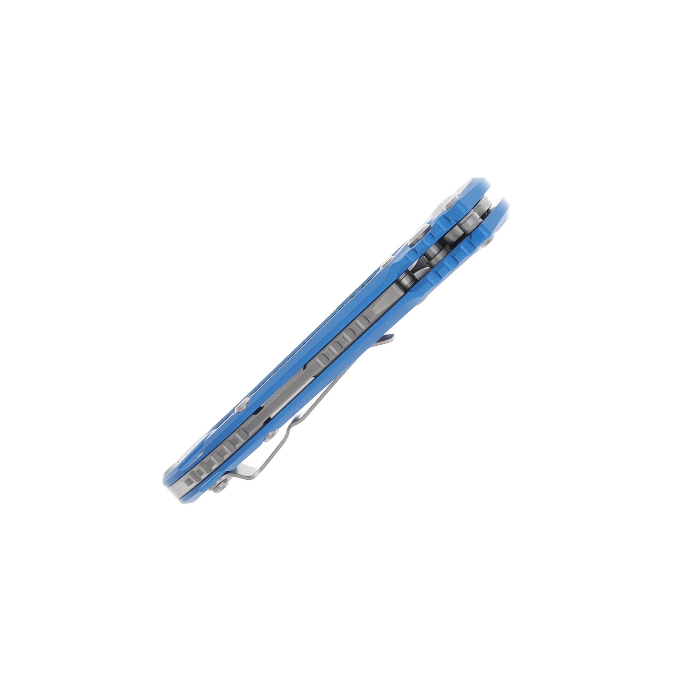 Microtech LUDT Gen III Blue Auto Knife 3.5in P/S Stonewash Tanto Blade AUMT113611BL View 6