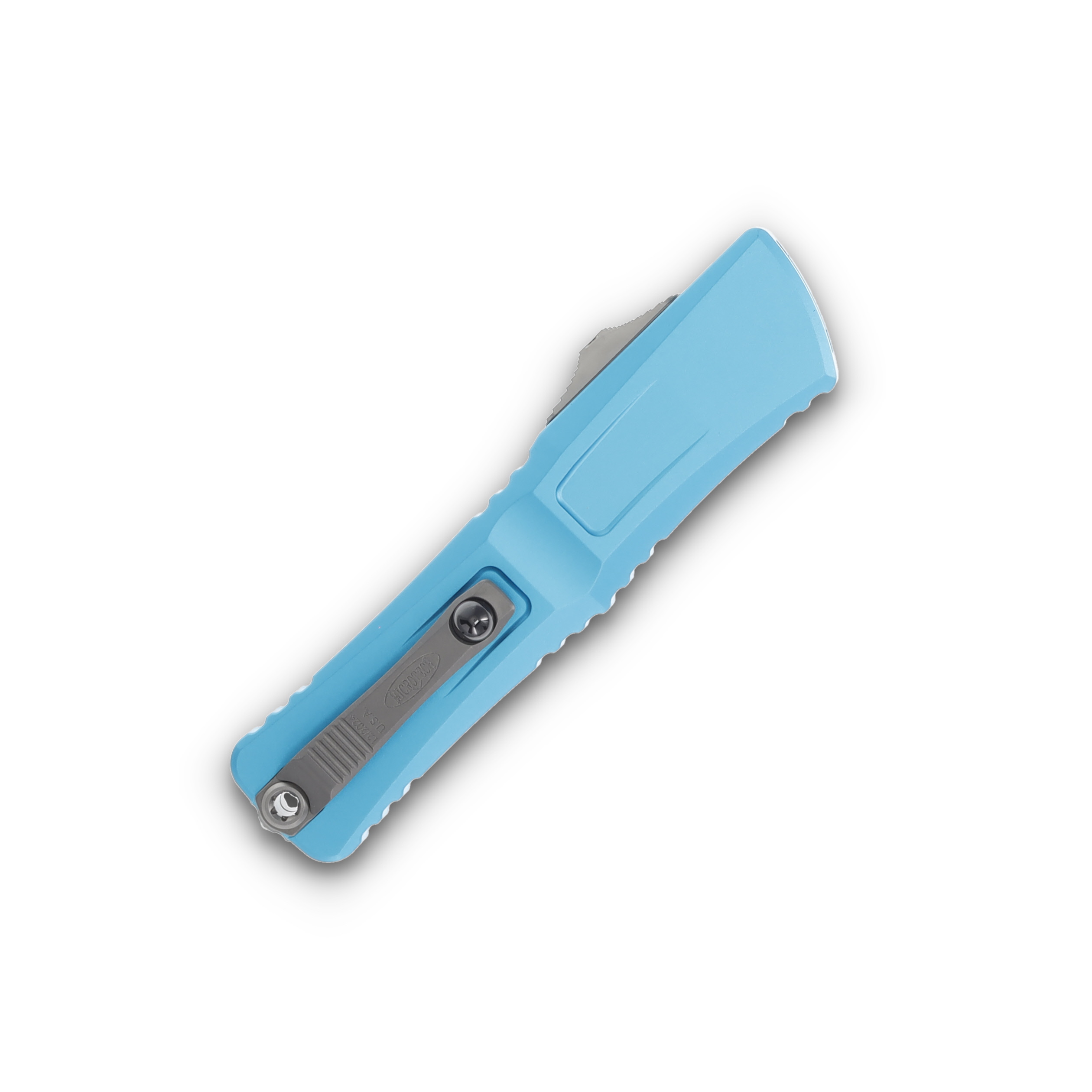 Microtech Combat Troodon Gen III D/E OTF Turquoise 4.0in SW Part Serrated Dagger AUMT114211TQ View 4