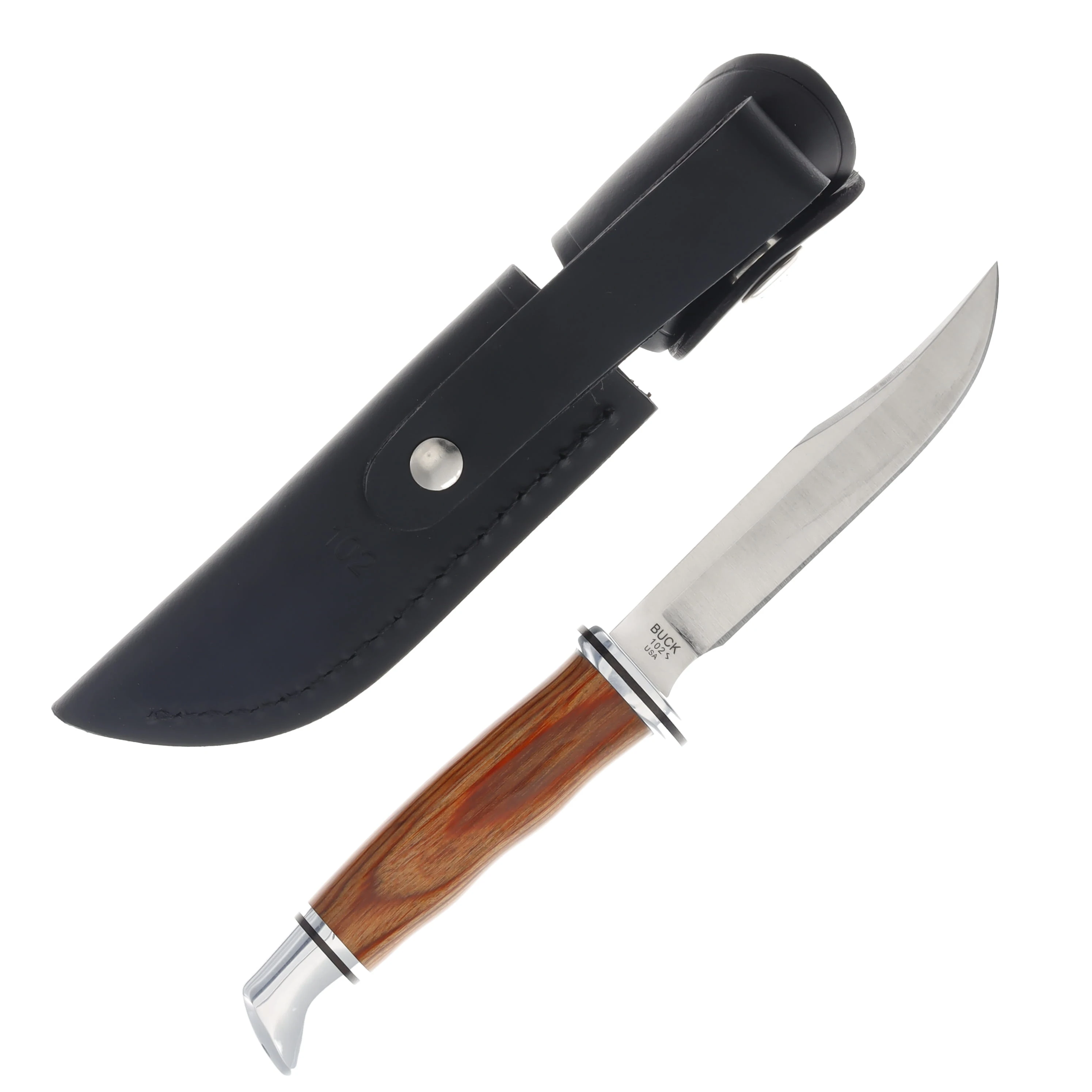 Buck Heritage Series 102 Woodsman Cocobolo 4in Plain Satin Clip Point BU14187 View 2