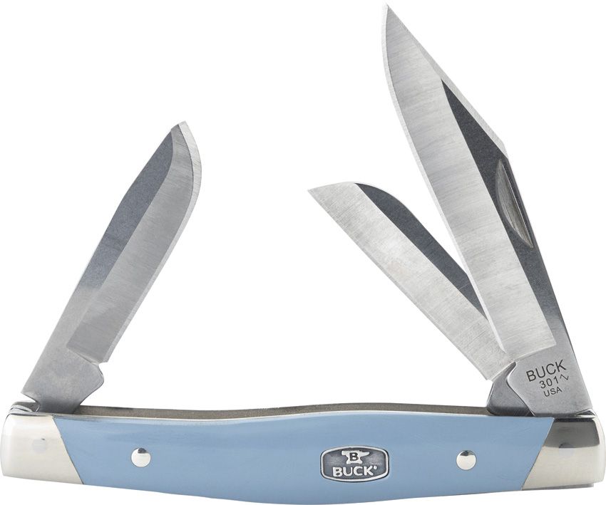 Buck Stockman Folding Knife Blue Boxed BU14108 View 1