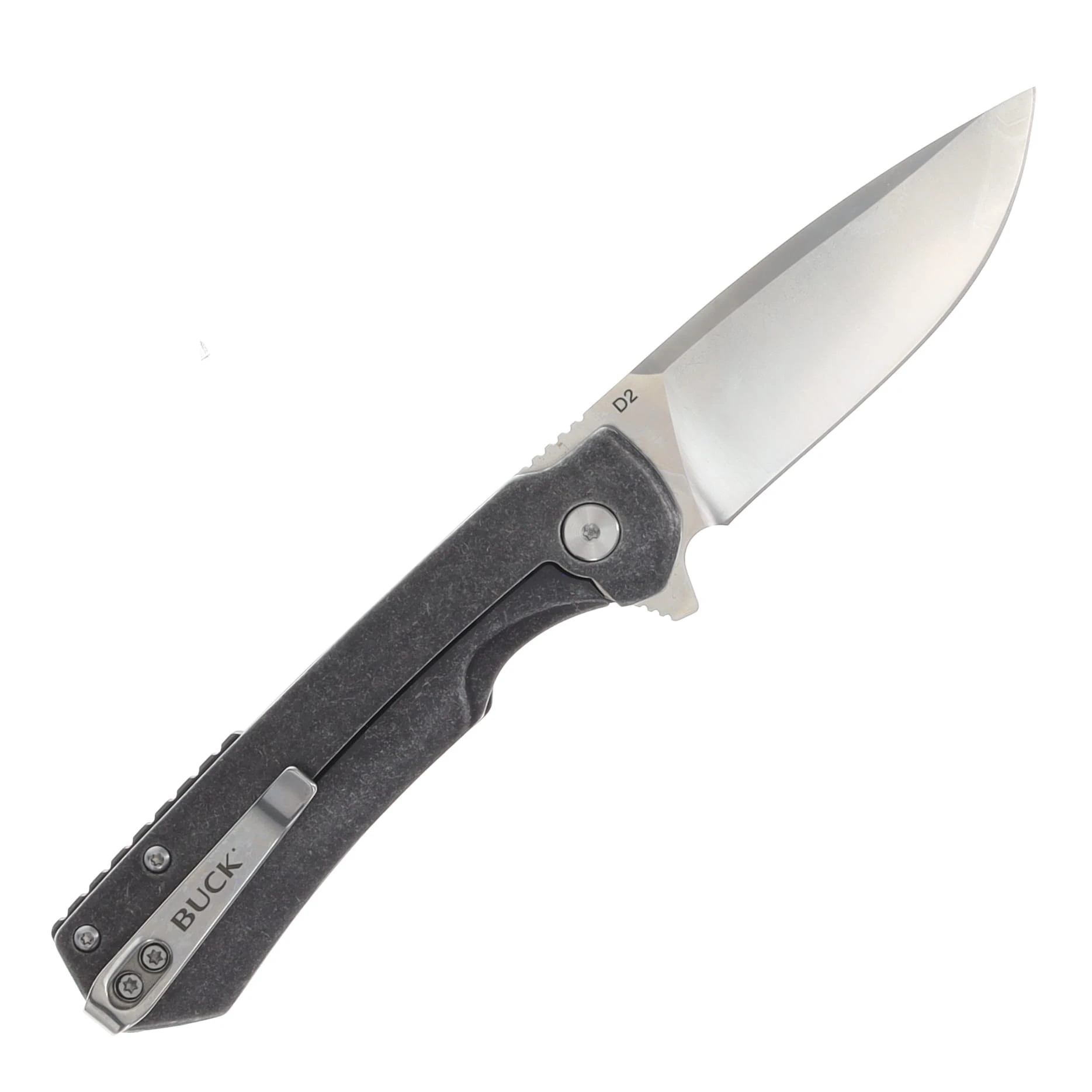 Buck Stinger Folding Knife 3 Inch Plain Satin Drop Point Boxed BU14158 View 2