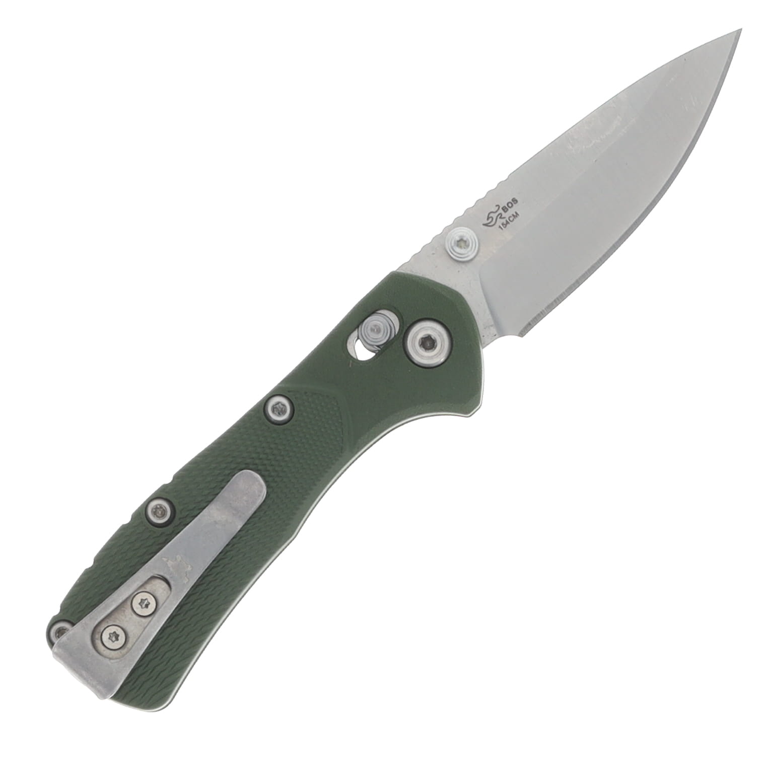 Buck Mini Range Pro Folding Knife Green 2.62in Plain Satin Drop Point BU13913 View 2