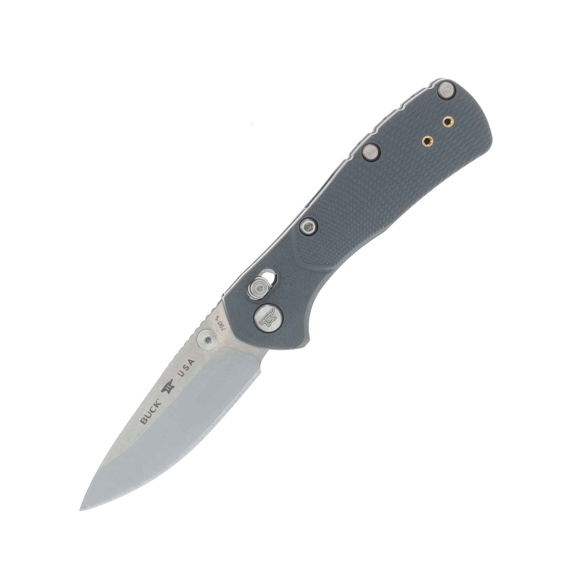 Buck Mini Range Pro Folding Knife Gray 2.62in Plain Satin Drop Point BU13911 View 1