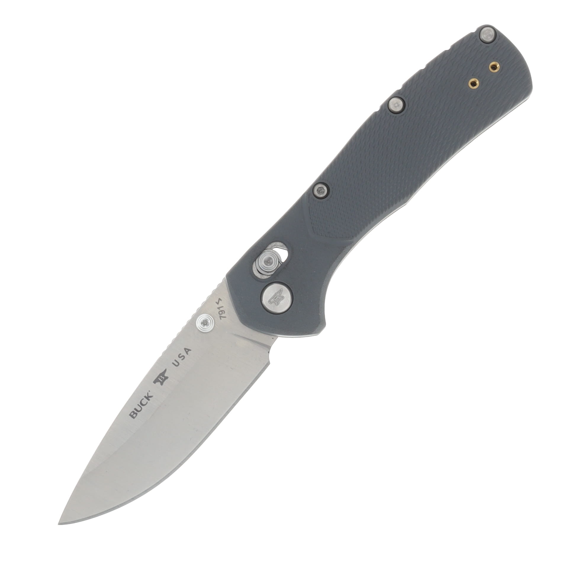 Buck Range Pro Folding Knife Gray 3.37 Inch Plain Satin Drop Point BU13920 View 1