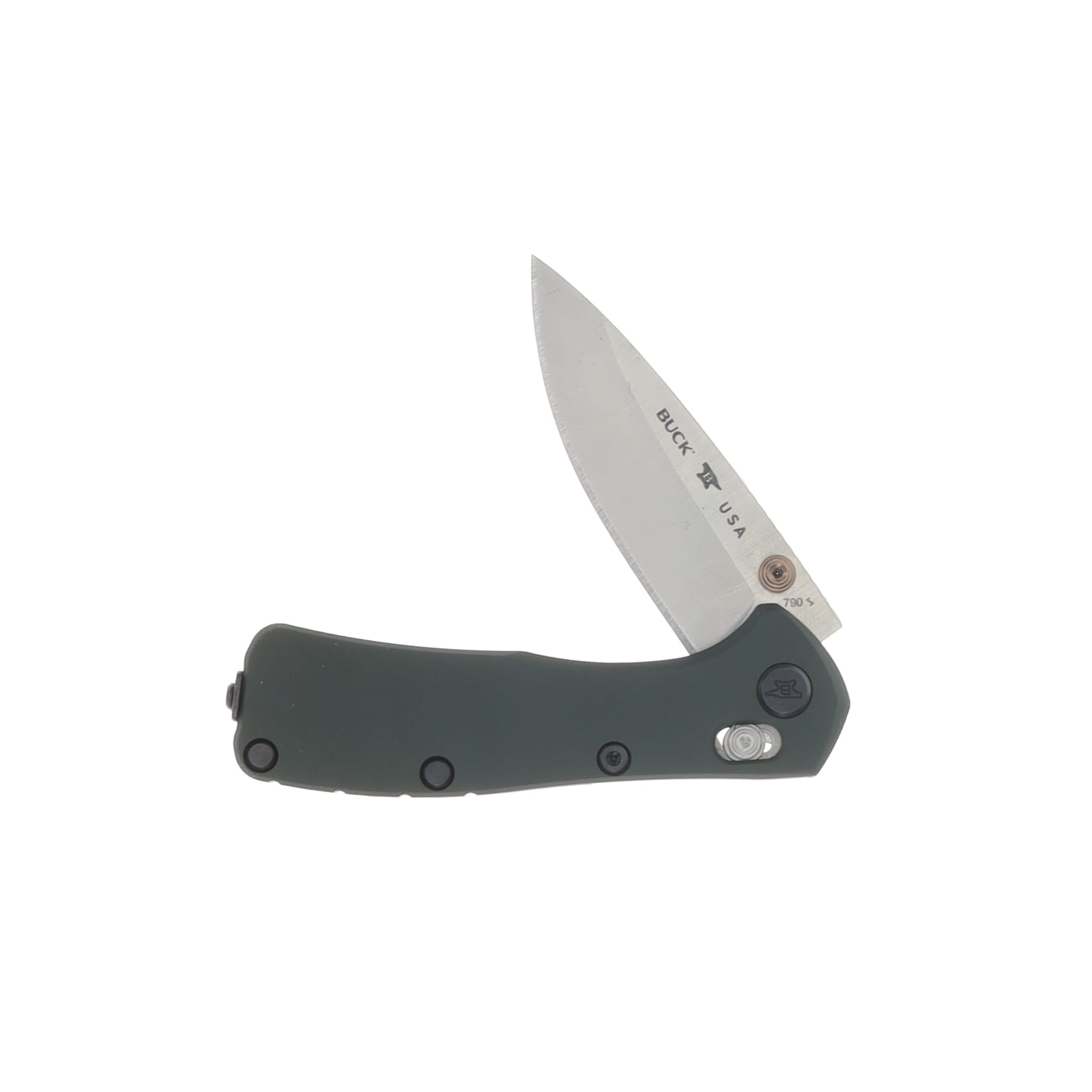 Buck Mini Range Elite Green 2.62 Inch Plain Satin Drop Point BU13908 View 3