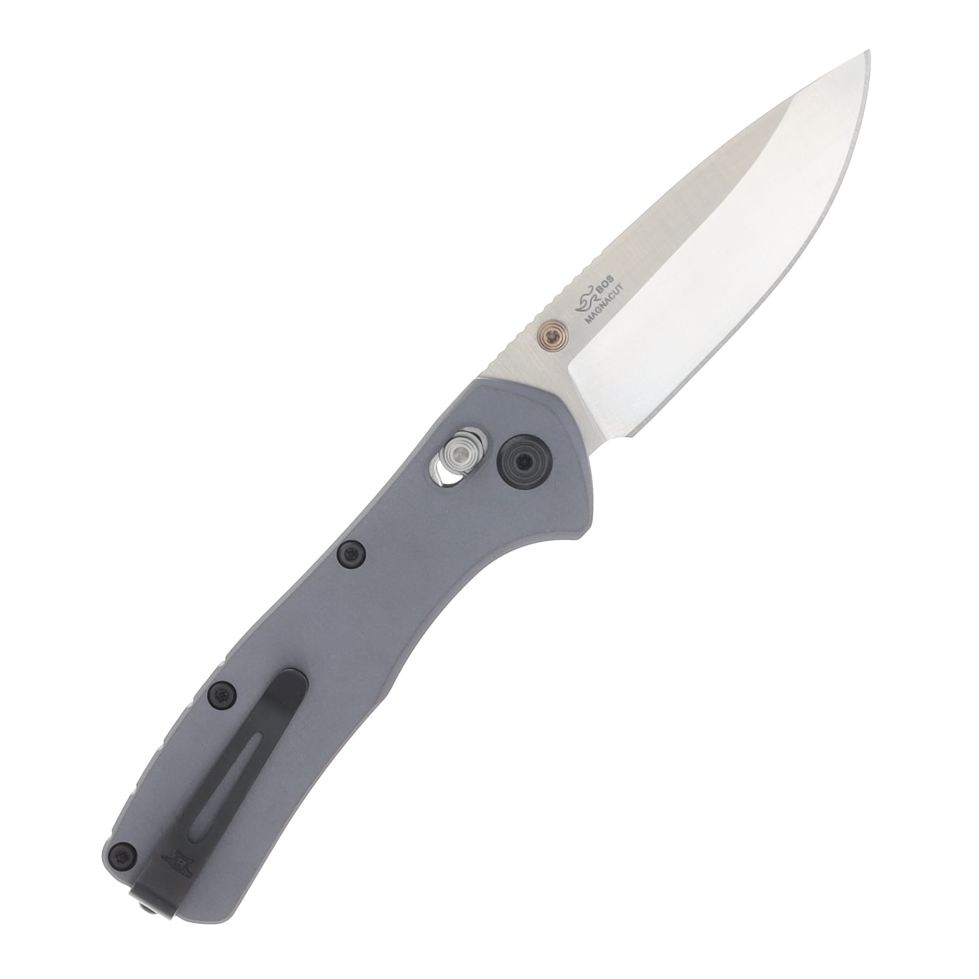 Buck Range Elite Folding Knife Gray 3.37 Inch Plain Satin Drop Point BU13916 View 2