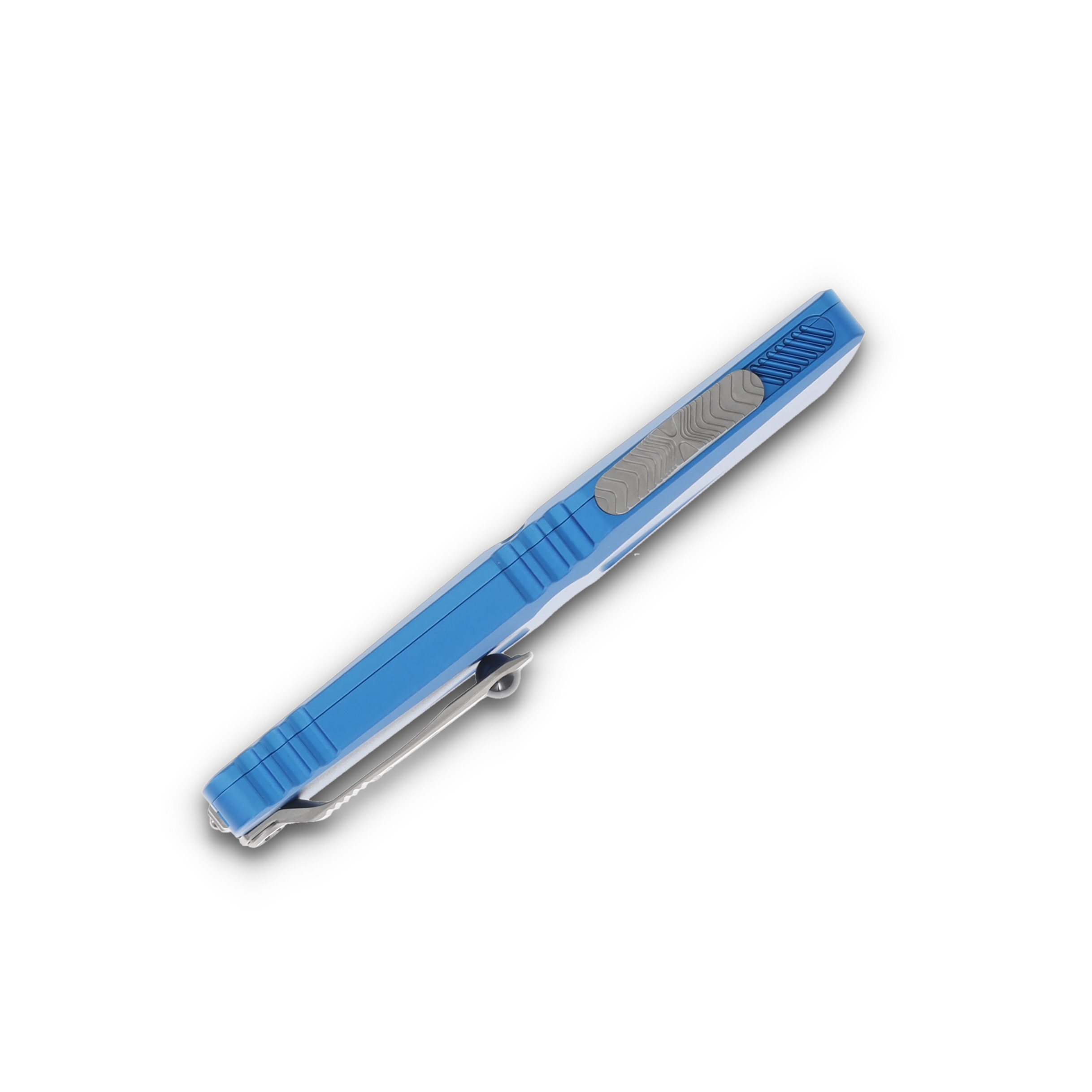 Microtech Combat Troodon Interceptor Gen III SS Blue 4.0in Stonewash Blade AUMT121710BLS View 6