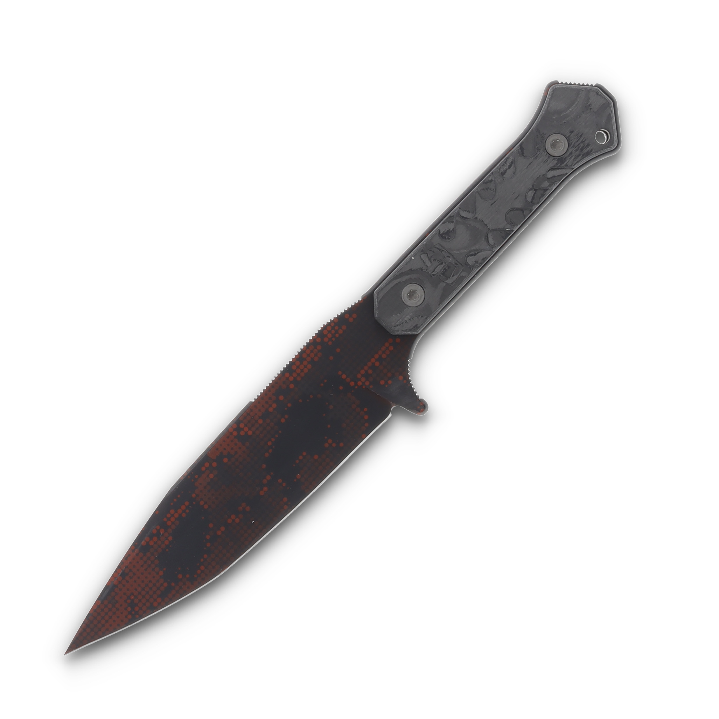 Blackside Customs Fedele X. N690C, 1/2 Tone red, camo carbon handle BSCFXRDCC View 3