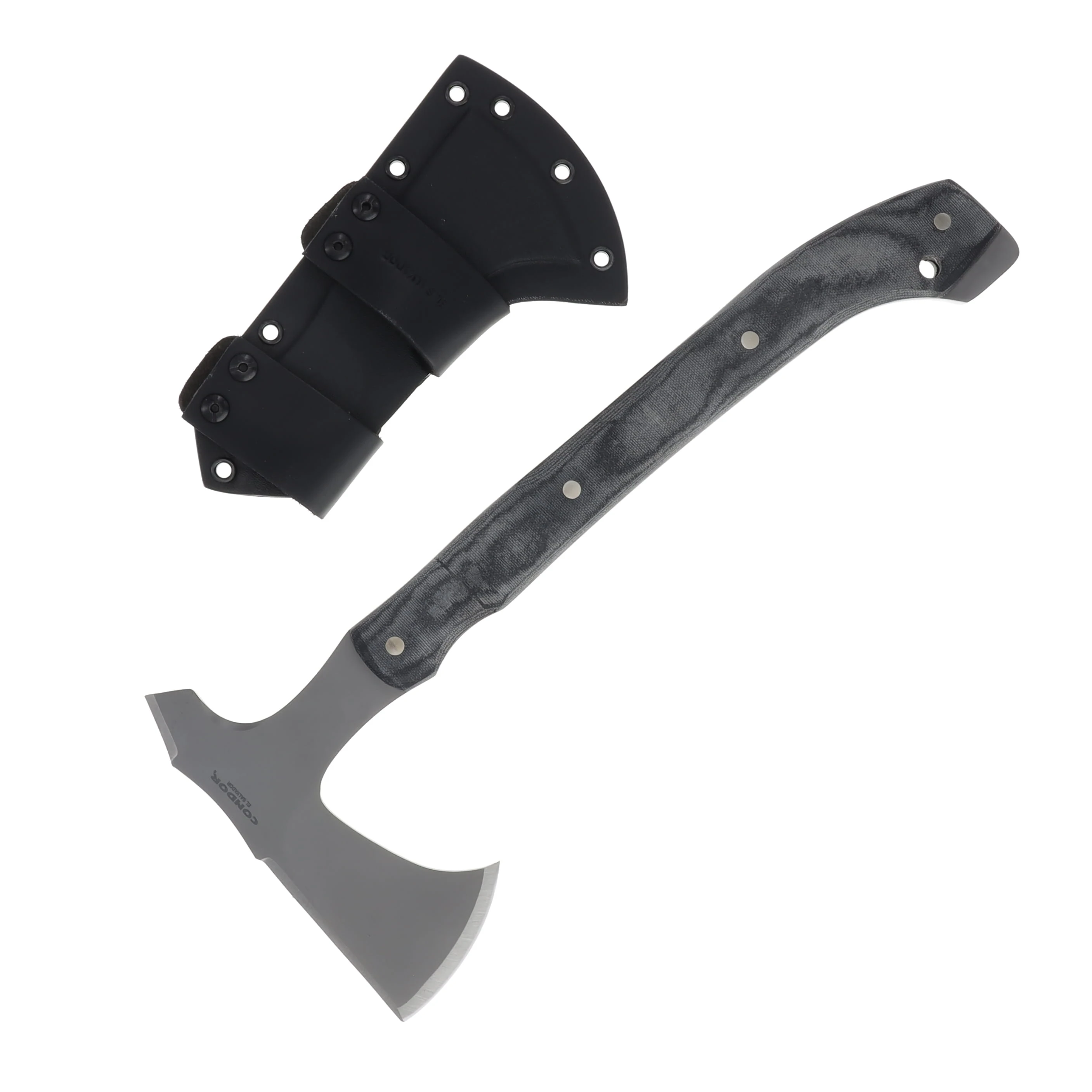 Condor K-Night Tomahawk Grey and Black Micarta 15.63in CTK61754 View 1