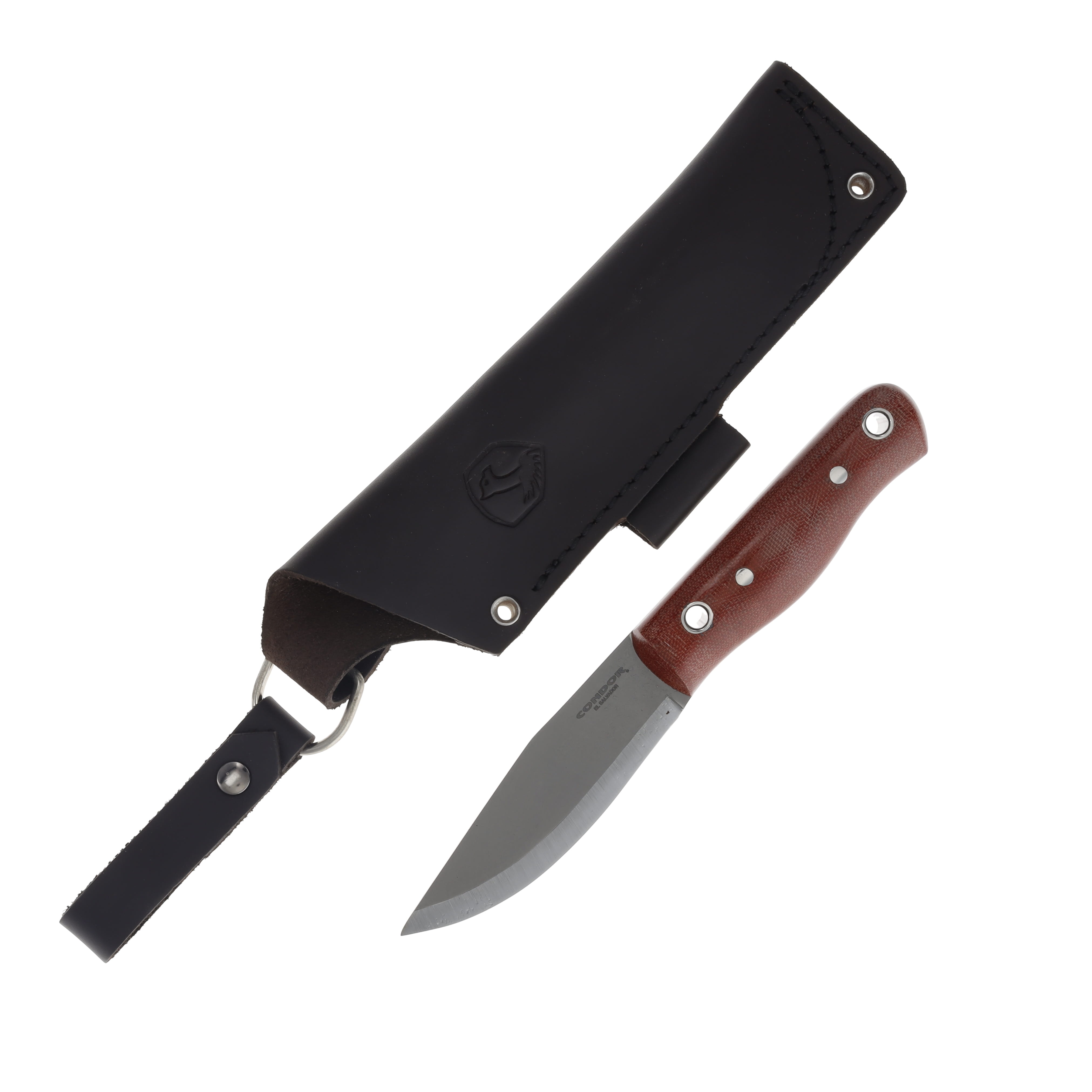 Condor Firewater Fixed Knife Red 4.45im Plain Blasted Satin Drop Point CTK63880 View 3