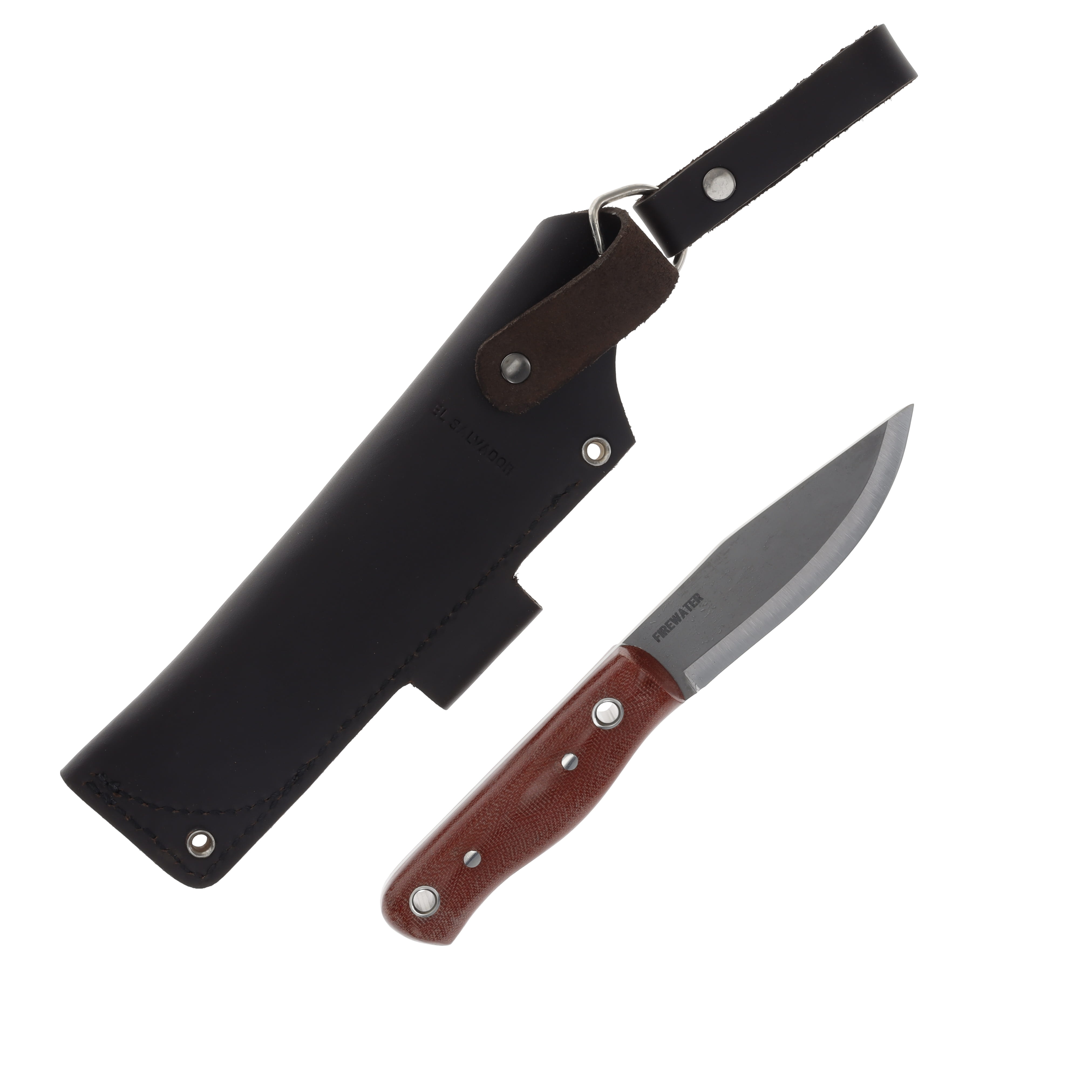 Condor Firewater Fixed Knife Red 4.45im Plain Blasted Satin Drop Point CTK63880 View 4