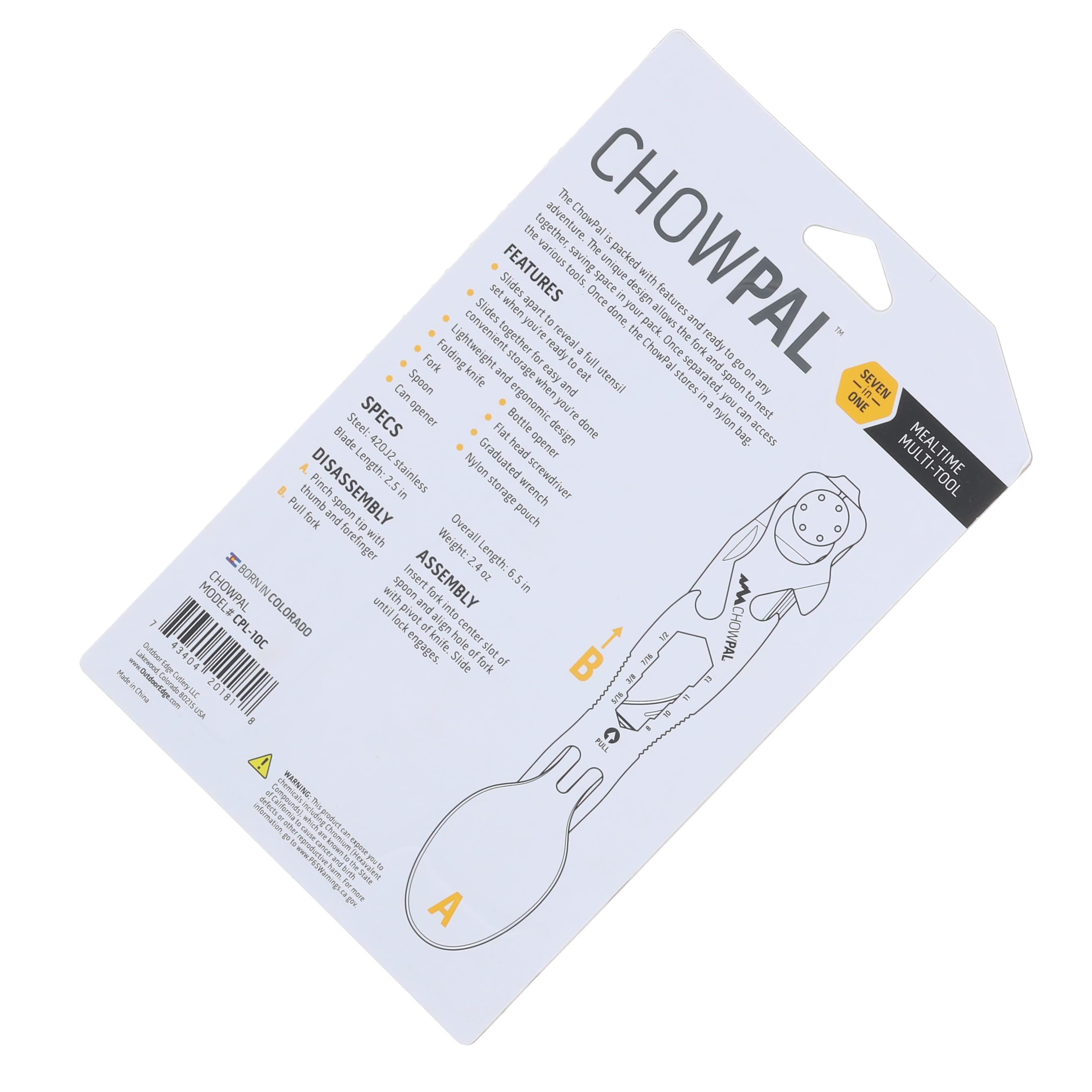 Outdoor Edge ChowPal Utensil Set 8 Tools OECPL10C View 7