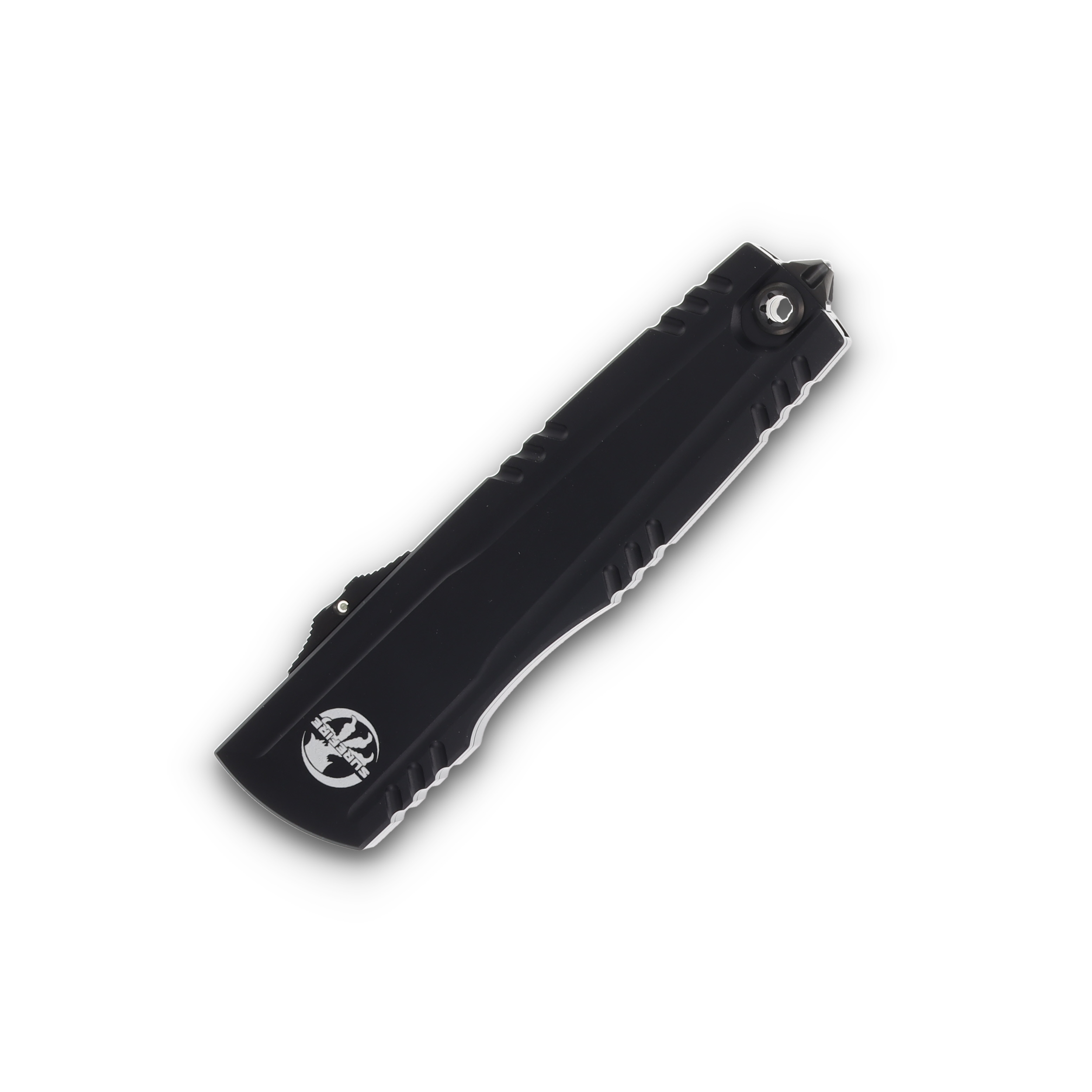 Microtech Microtech® / Surefire® Luminary D/E - Stiletto Pro II Collaboration Zero Blade Tolerance DLC Stonewash Full Serrated AUMT12703DLCT SET1 View 5