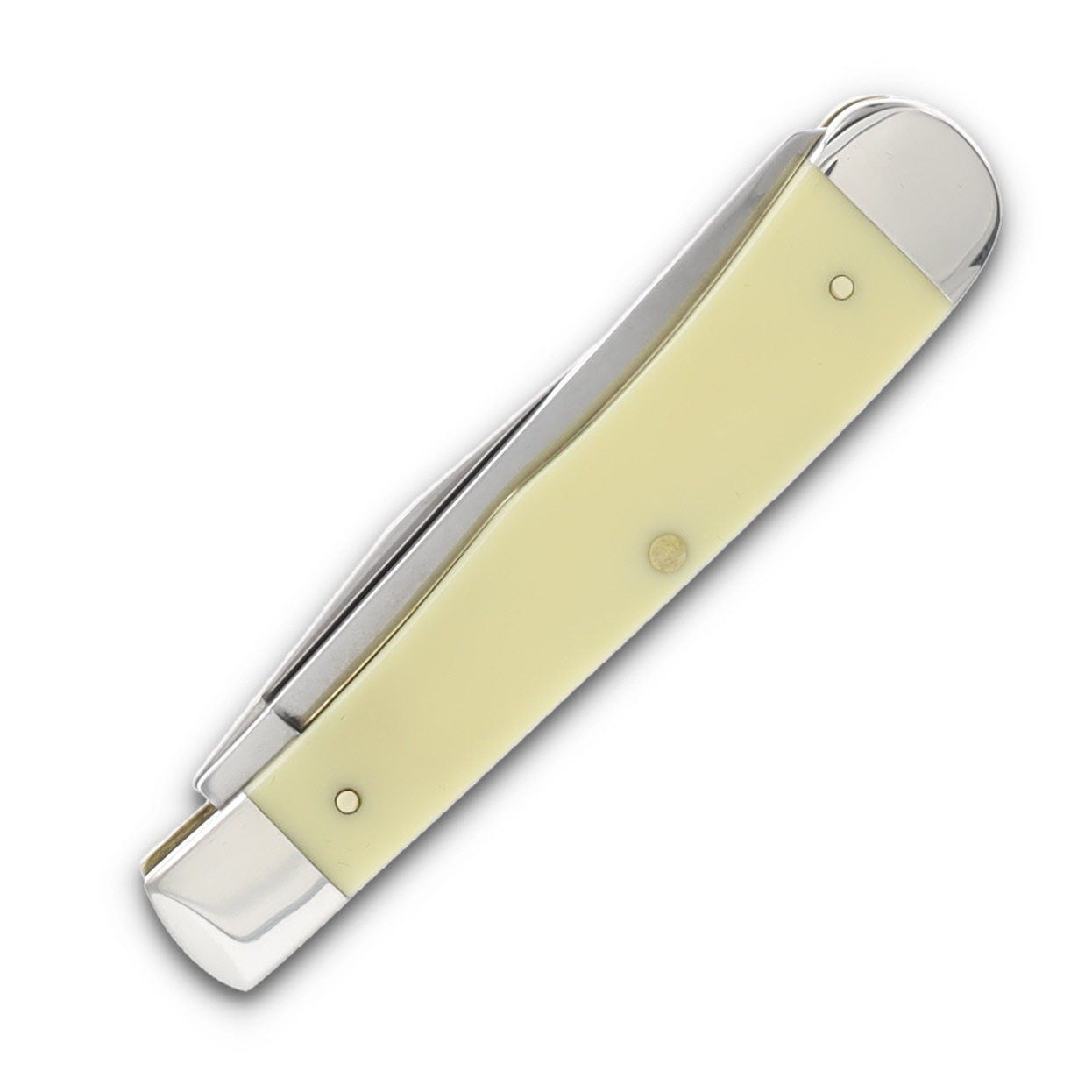 Case XX Father/Daughter Smooth Yellow Synthetic Trapper Folding Knife CATFDY View 4
