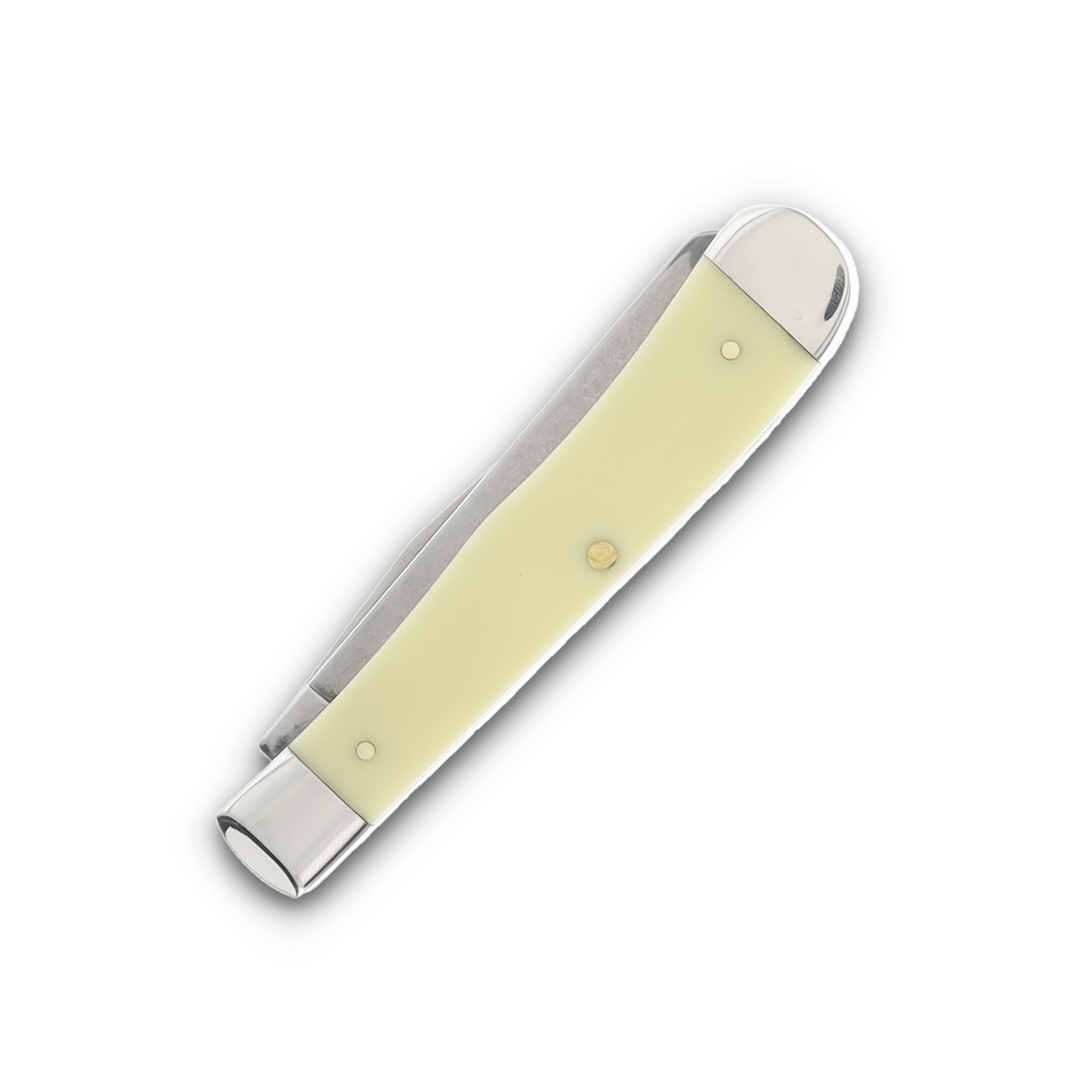 Case XX Grandfather/Granddaughter Smooth Yellow Synthetic Trapper Folding Knife CATGFGDY View 5