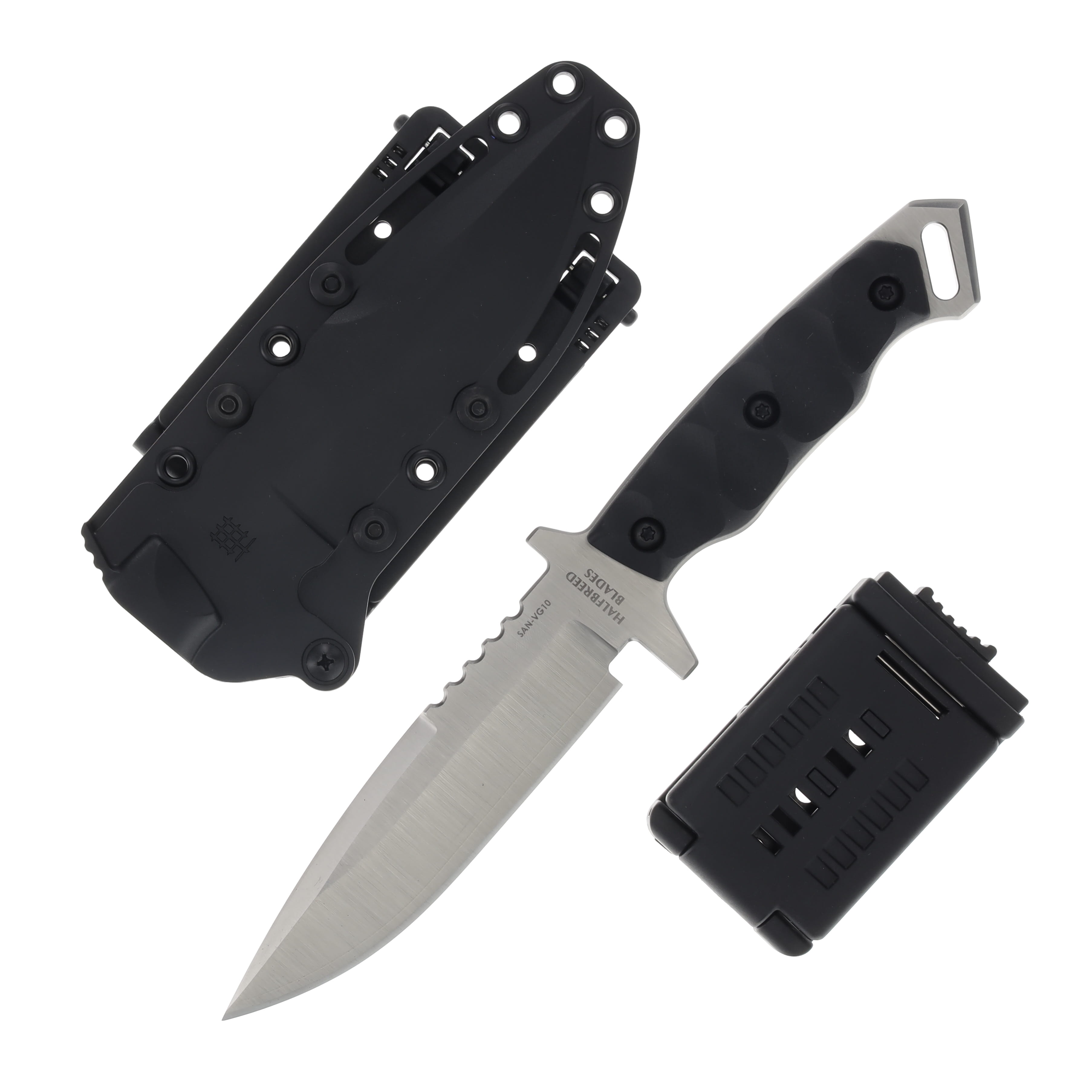 Halfbreed Blades Medium Infantry Knife Gen-2 Fixed Blade Black 5.31in Satin Drop Point MIK03PBLKG2VG10 View 1