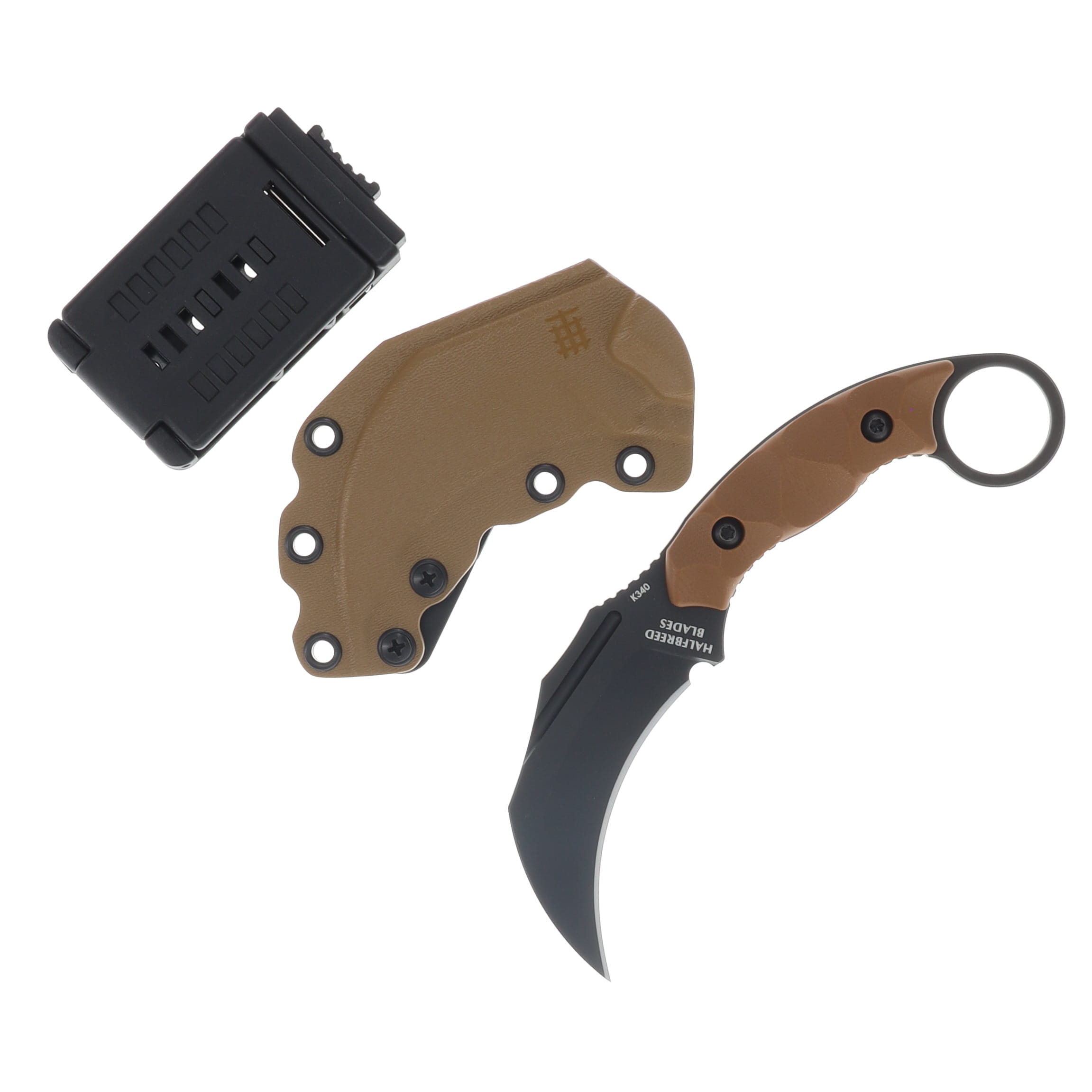 Halfbreed Blades Close Quarters Combat Talon Fixed Blade Plain Edge Dark Earth CQB02PDEK340 View 1