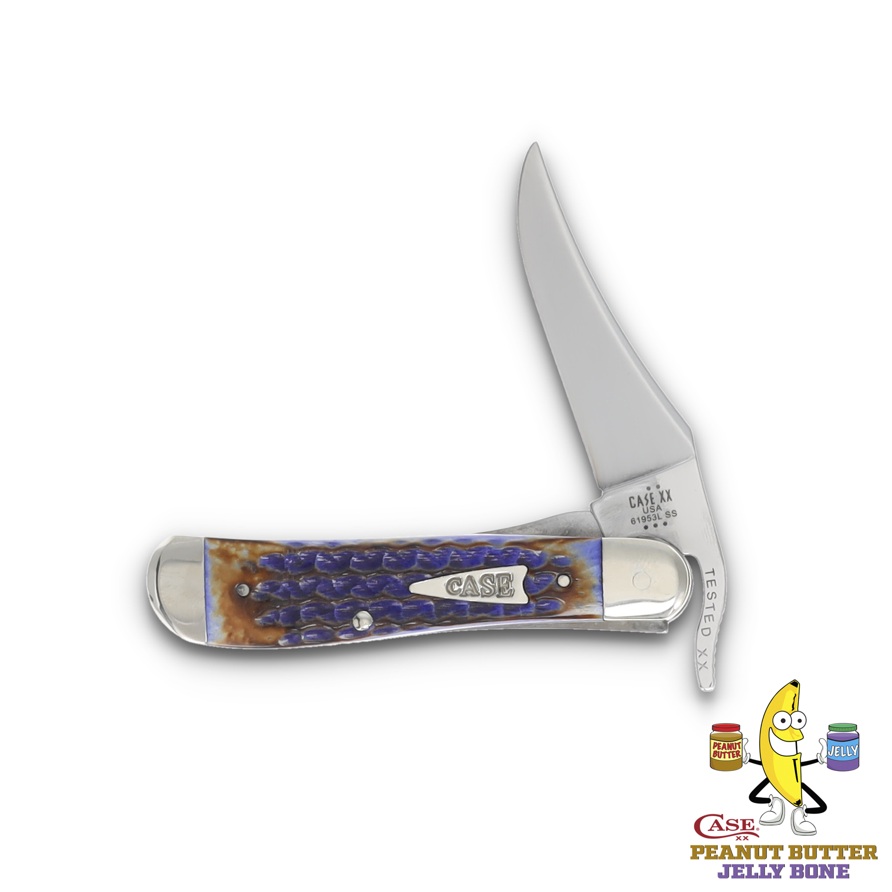 Case XX SMKW Exclusive Peanut Butter Jelly Bone PB&J RussLock Folding Knife CA39432 View 1