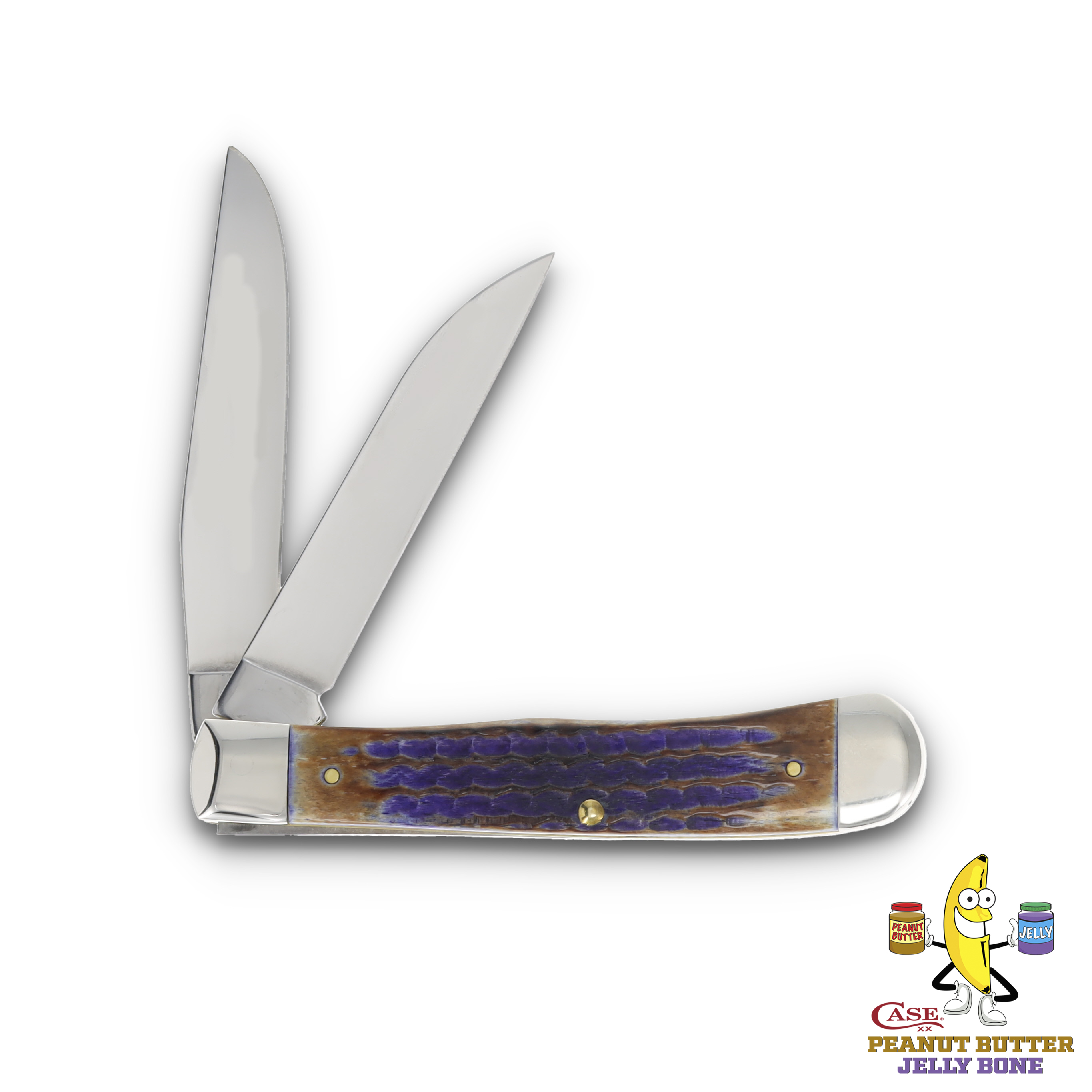 Case XX SMKW Exclusive PB&J Peanut Butter Jelly Bone Trapper Folding Knife CA39435 View 2