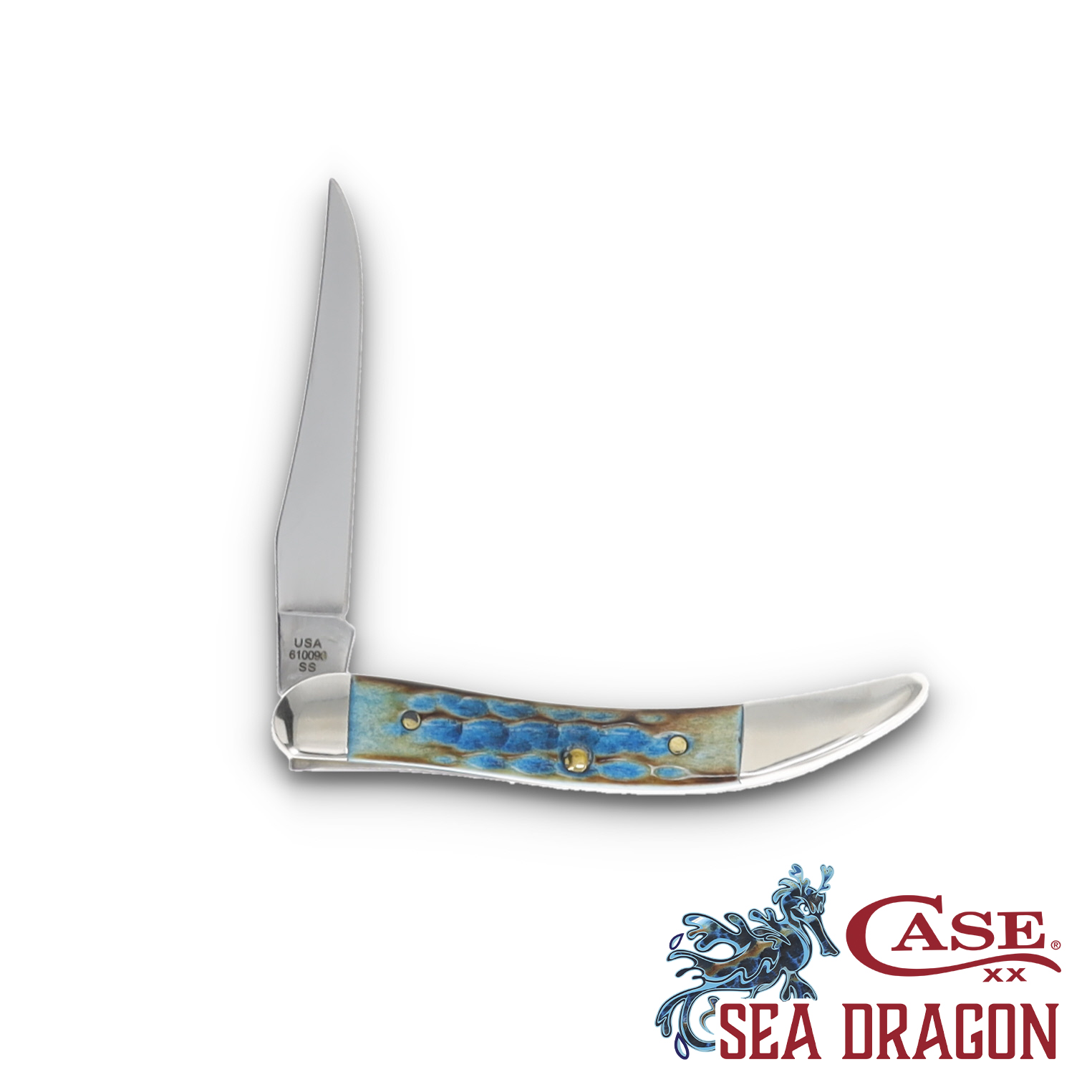 Case XX SMKW Exclusive Sea Dragon Small Texas Toothpick Folding Knife CA25213 View 2