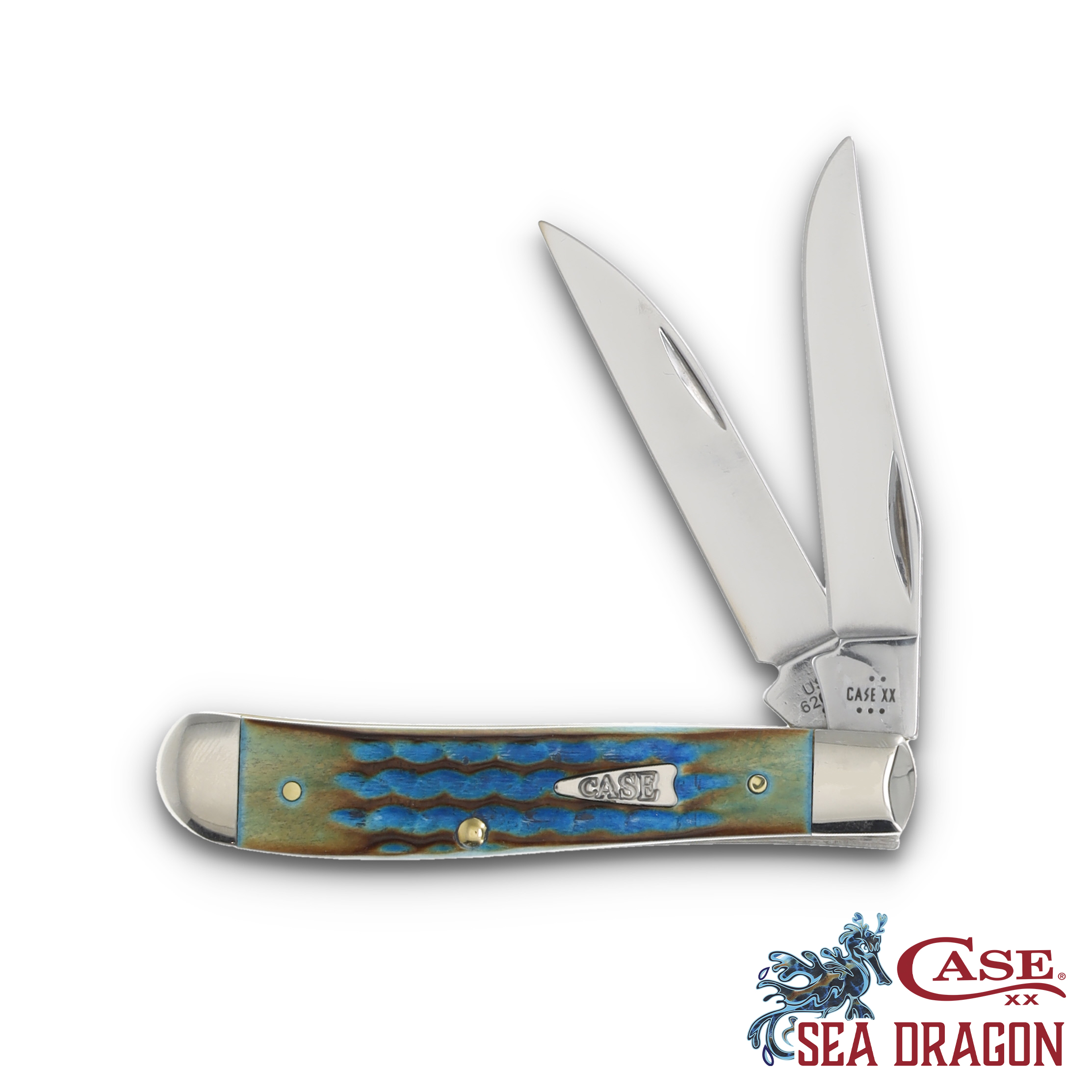Case XX SMKW Exclusive Sea Dragon Wharncliffe Mini Trapper CA25216 View 1