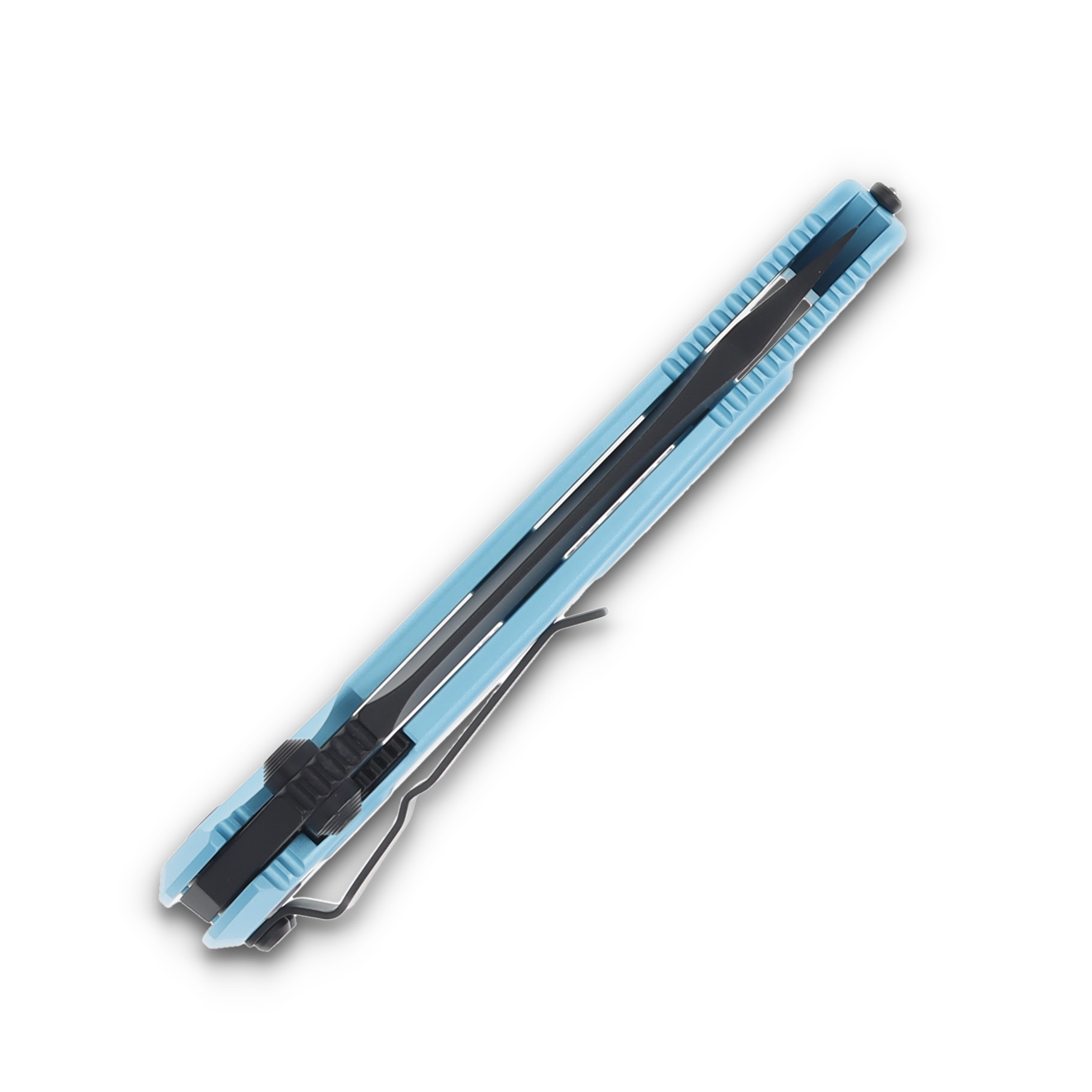 Microtech Socom Elite T/E Black Partial Serrated Turquoise Aluminum AUMT1612TQ View 7